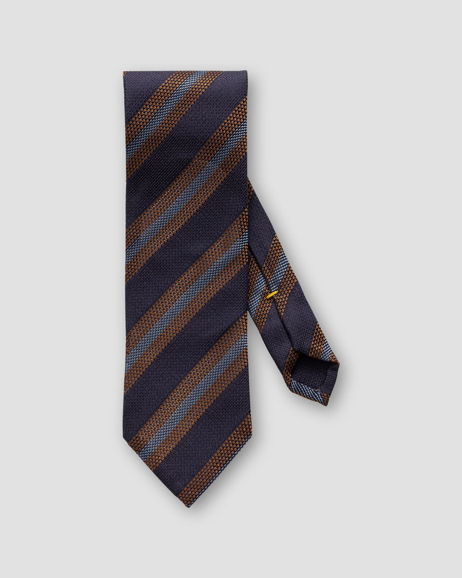 Eton - navy bold striped silk tie