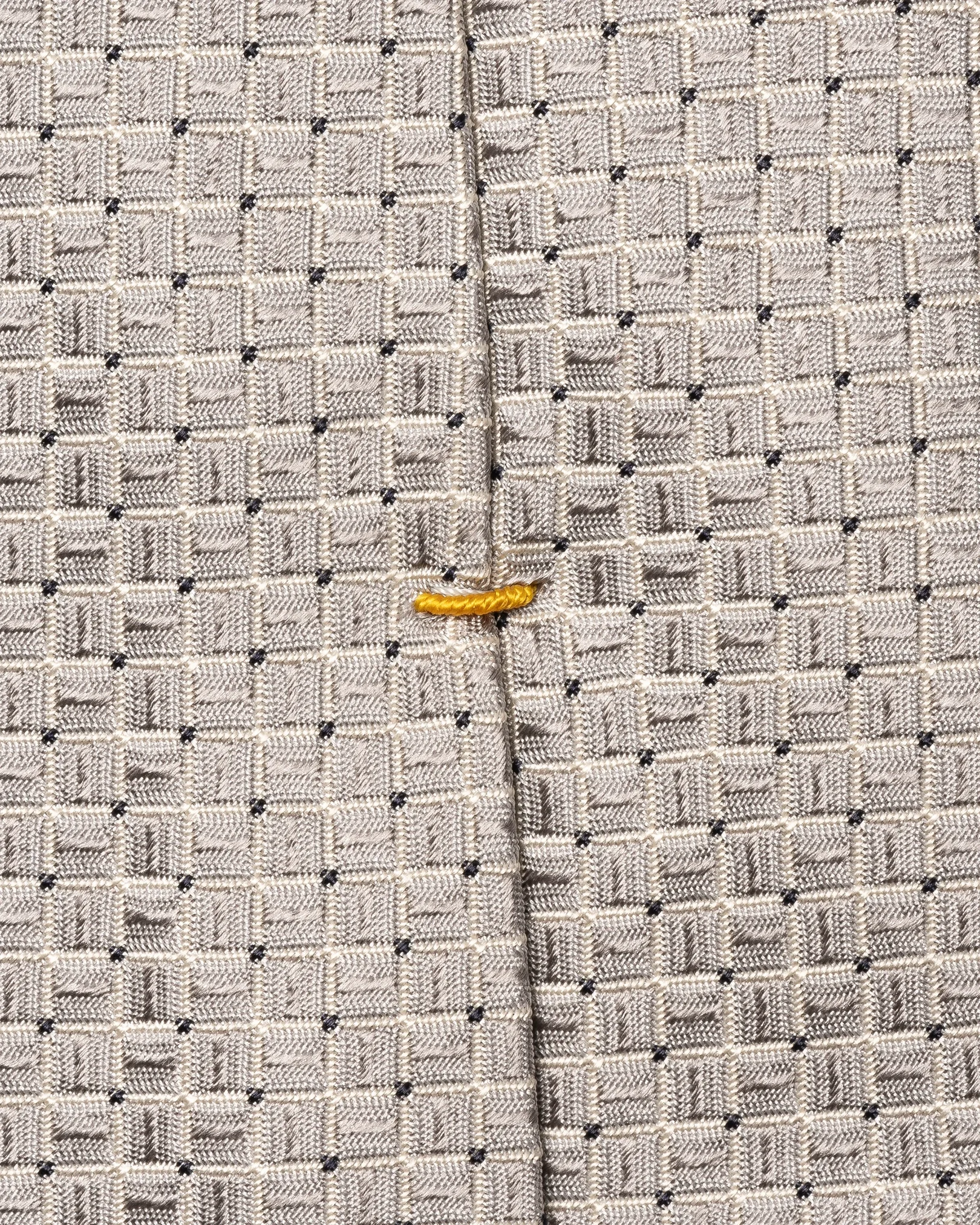 Eton - light grey micro geometrical woven silk tie