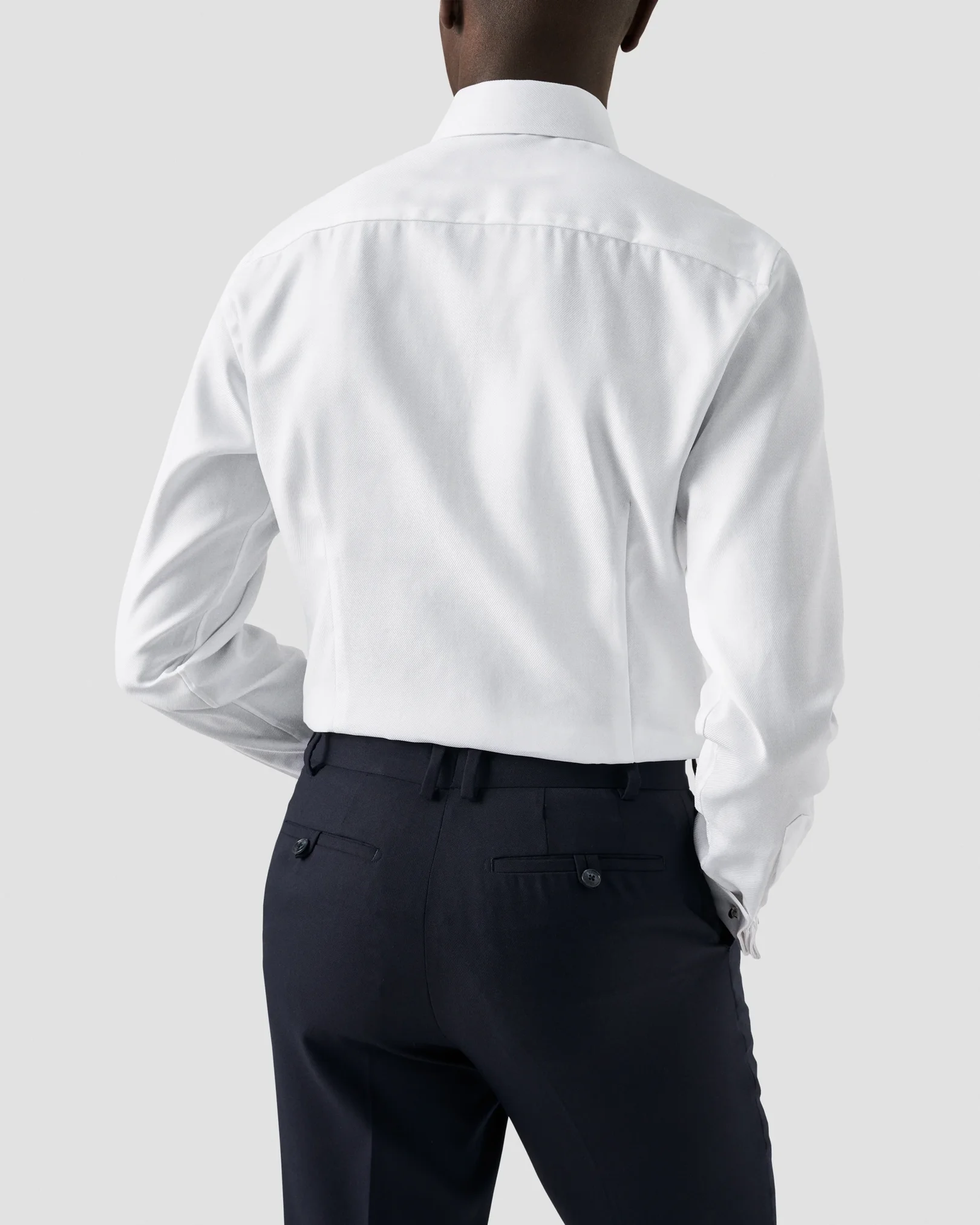 Eton - white twill french cuff shirt