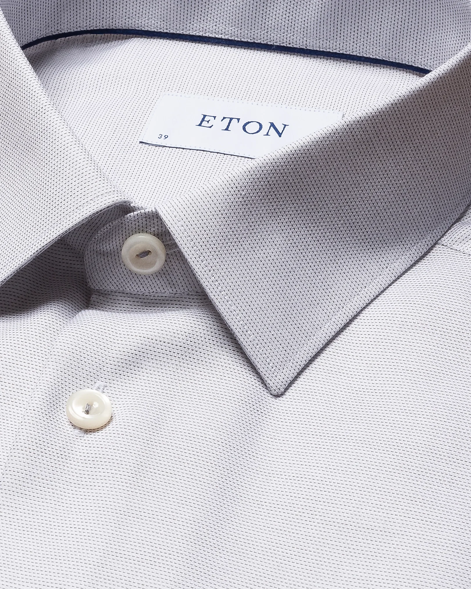 Eton - gray pin dot shirt cut away single contemporary