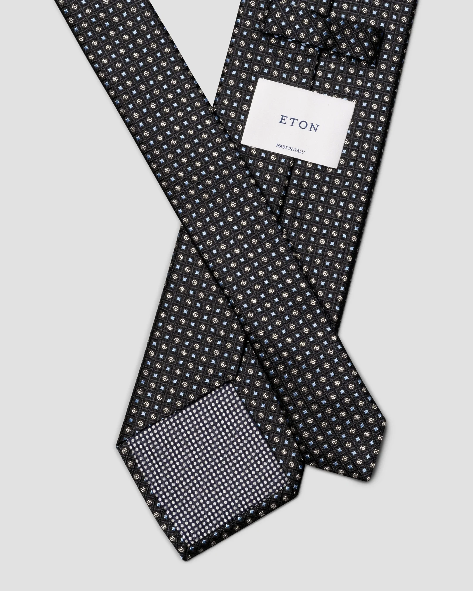 Eton - micro geometric woven silk tie