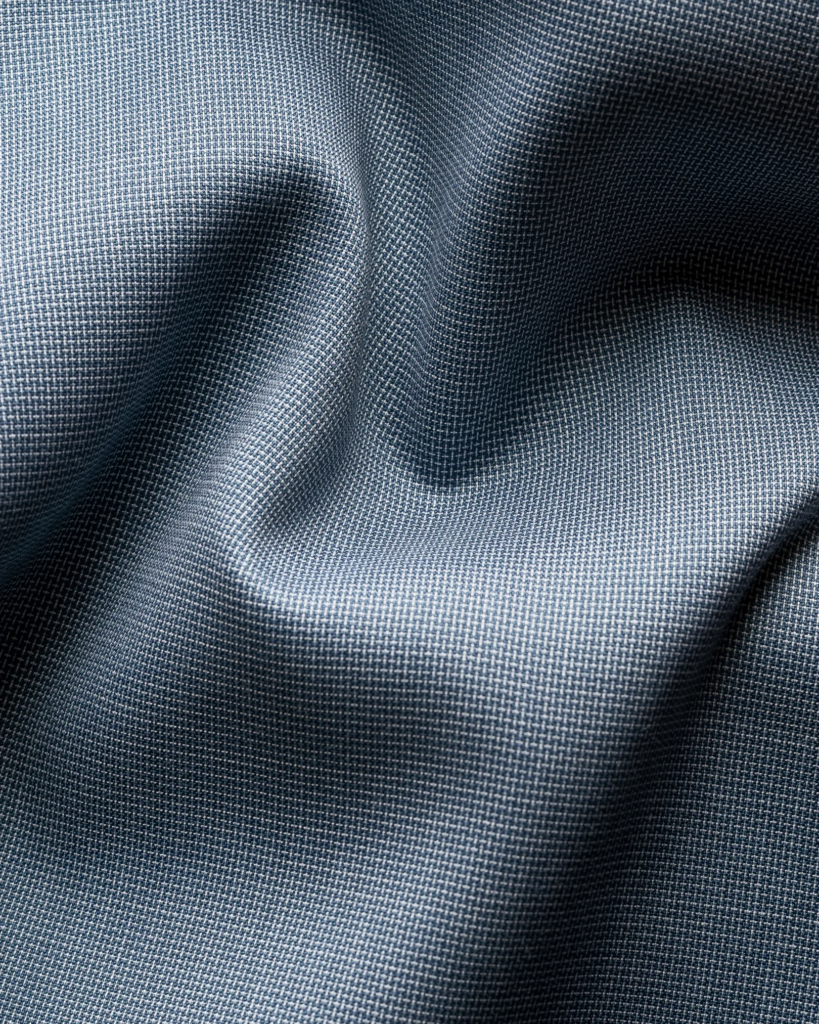 Eton - dark blue solid lighweight poplin shirt