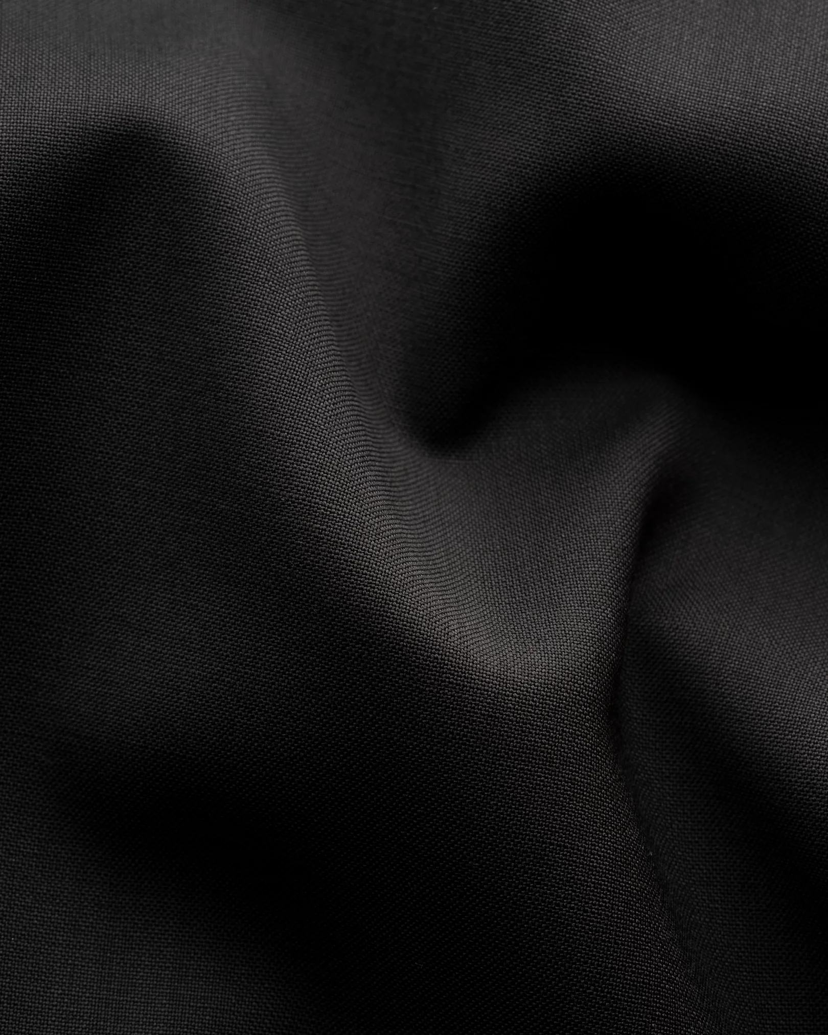 Eton - solid black merino shirt