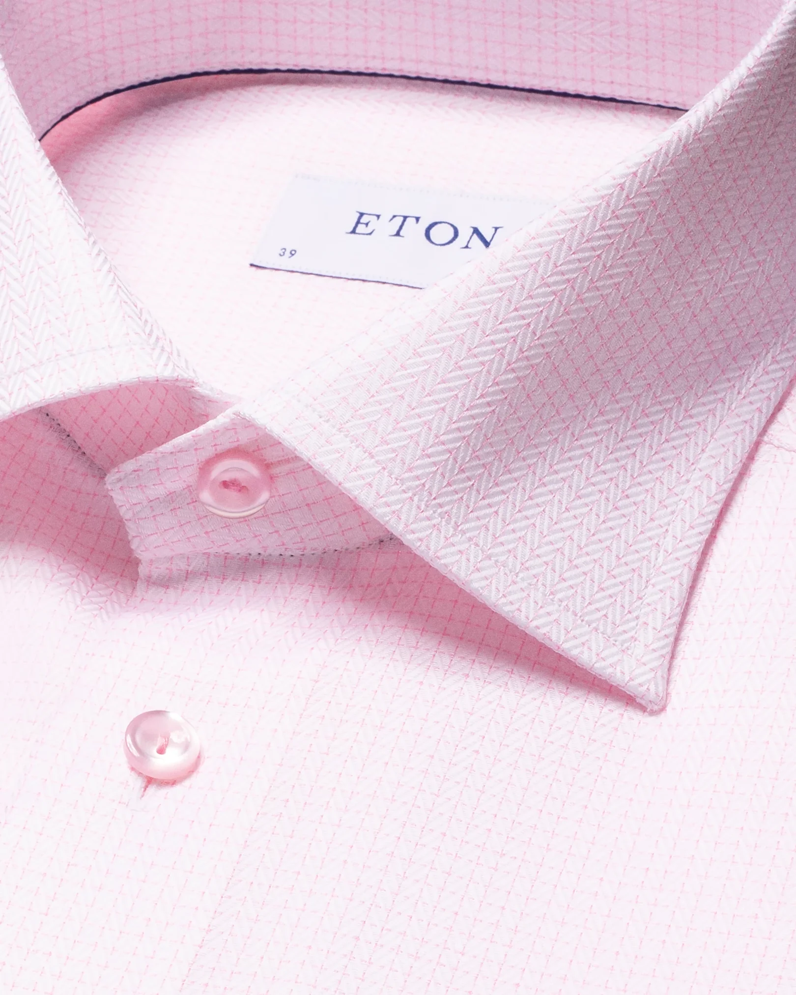 Eton - pink signature twill checked