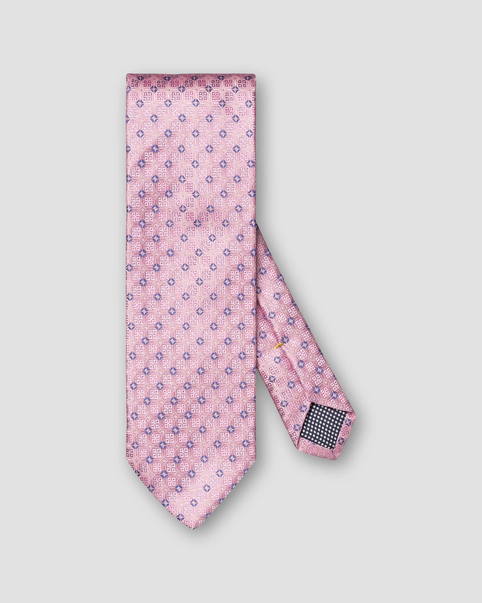 Eton - pink geometric woven silktie