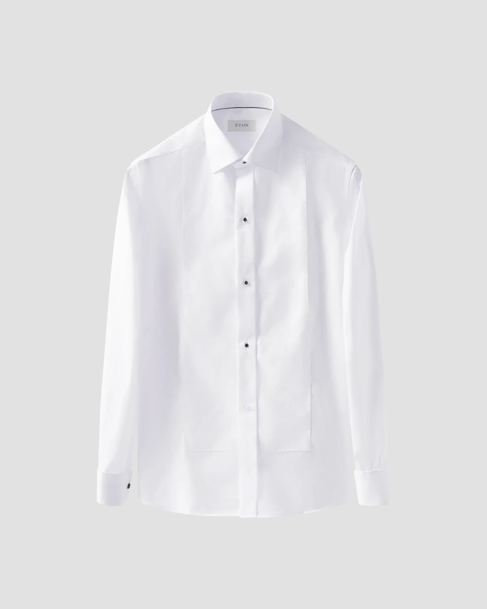 Eton - white pique bib front tuxedo shirt we1