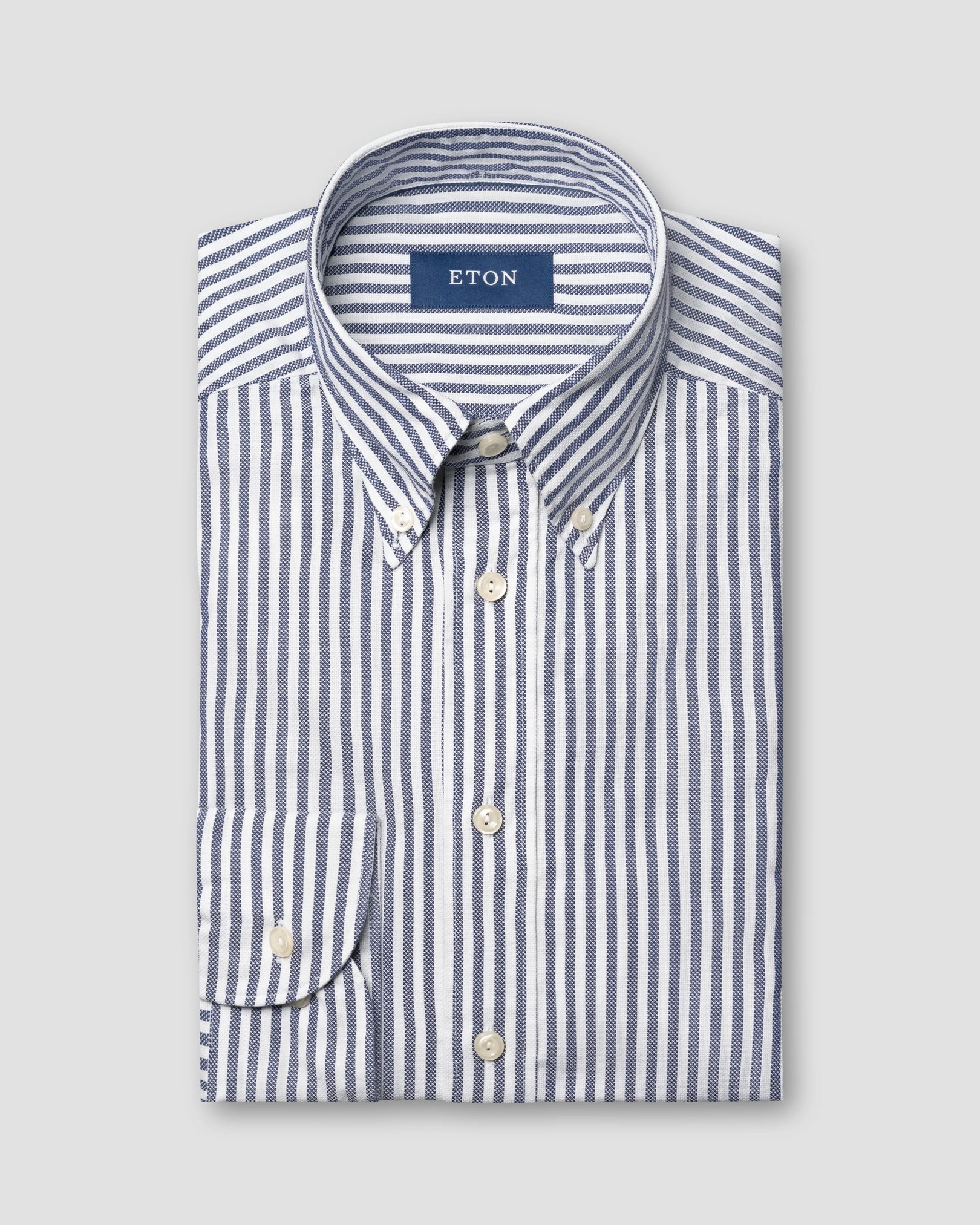 Eton - Striped Royal Oxford Shirt