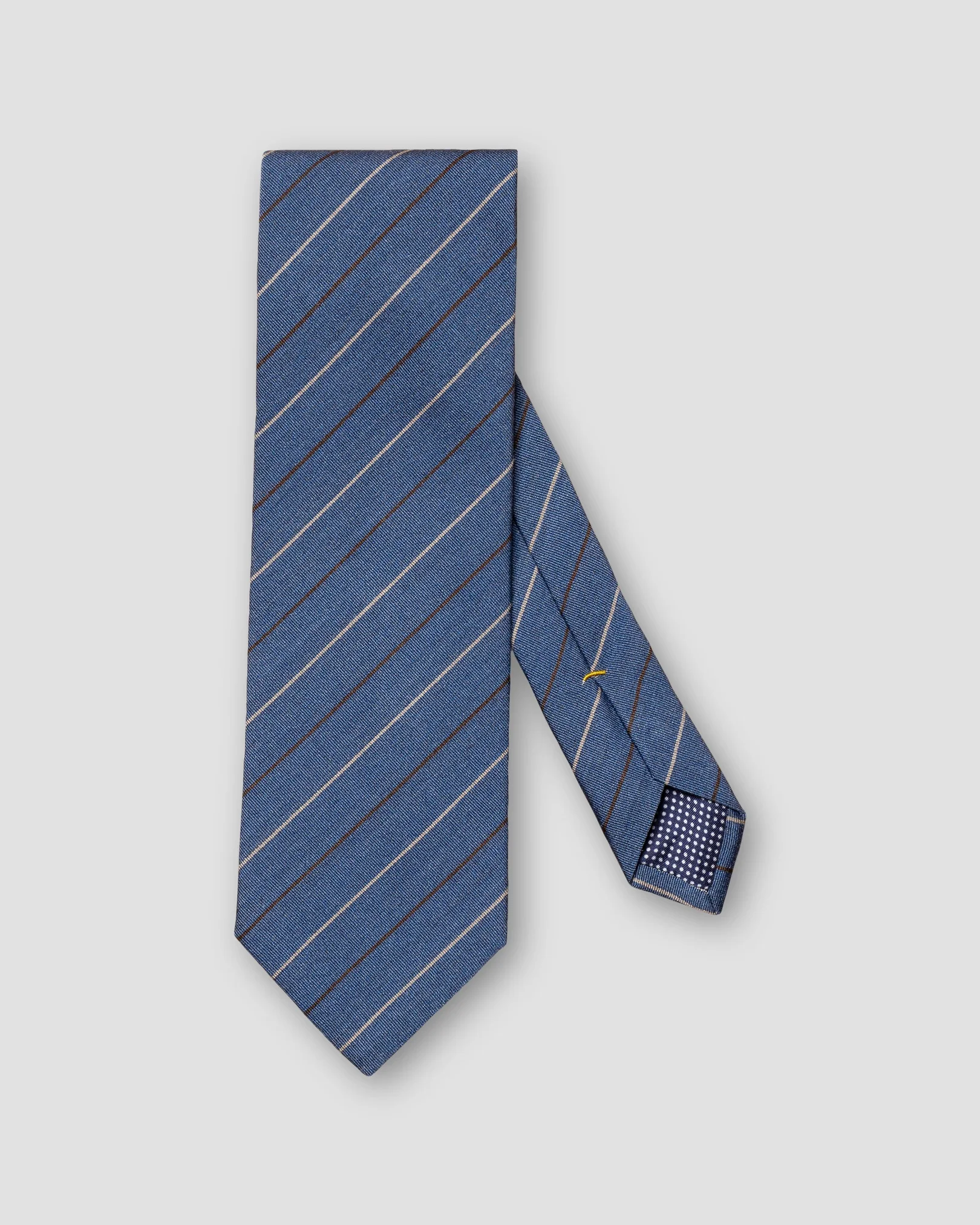 Eton - dark blue cotton silk blend tie