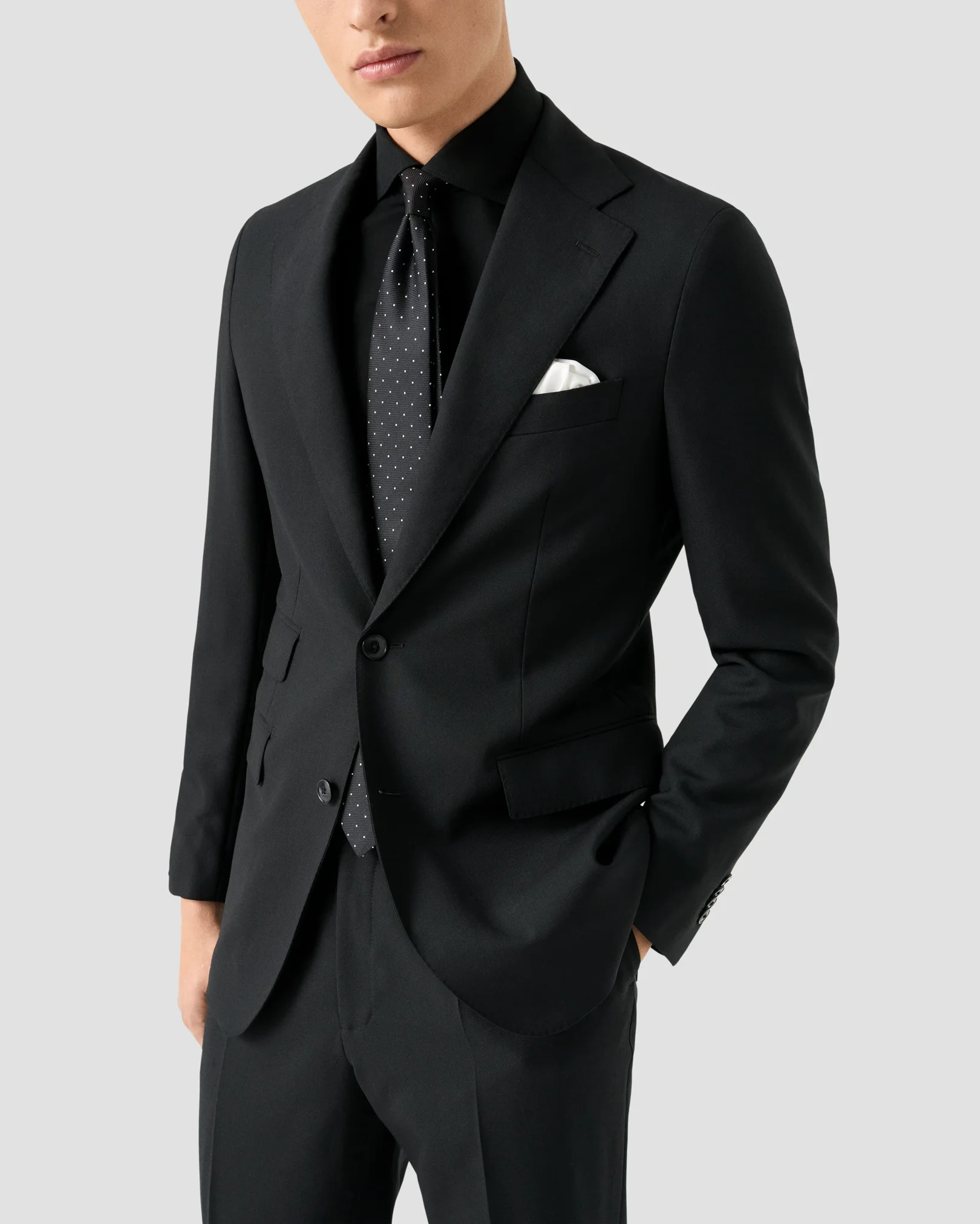 Eton - Solid Cotton Four-Way Stretch Shirt
