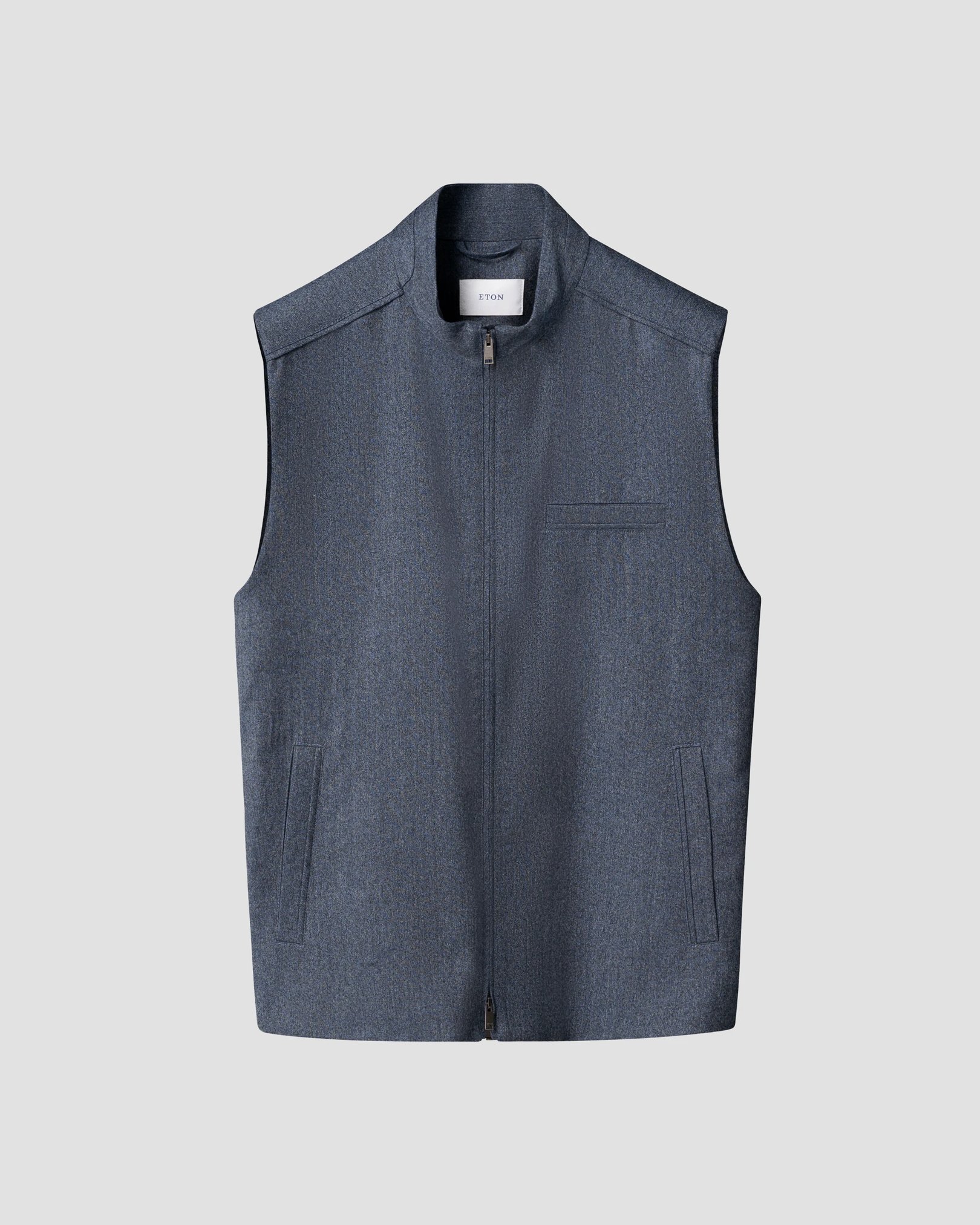 Eton - Solid Wool Flannel Vest