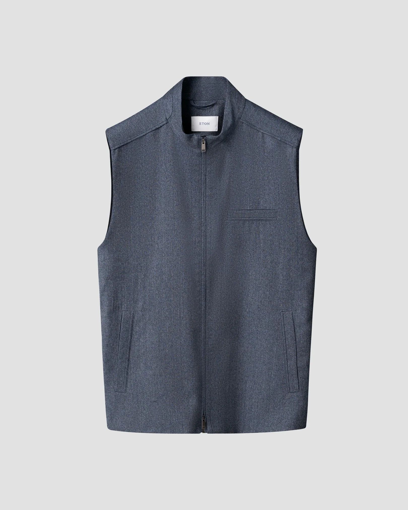 Eton - Solid Wool Flannel Vest