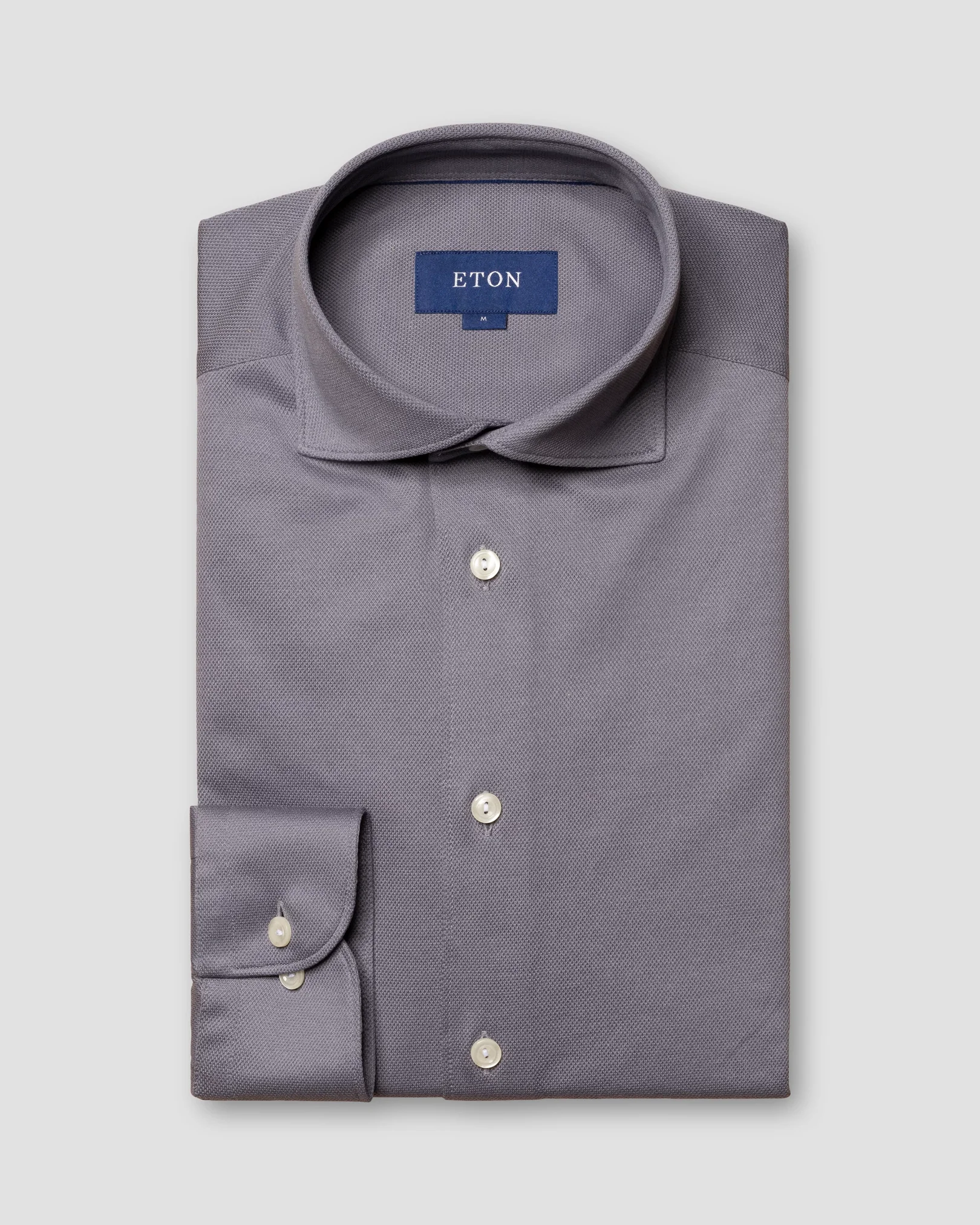 Eton - gray pique shirt