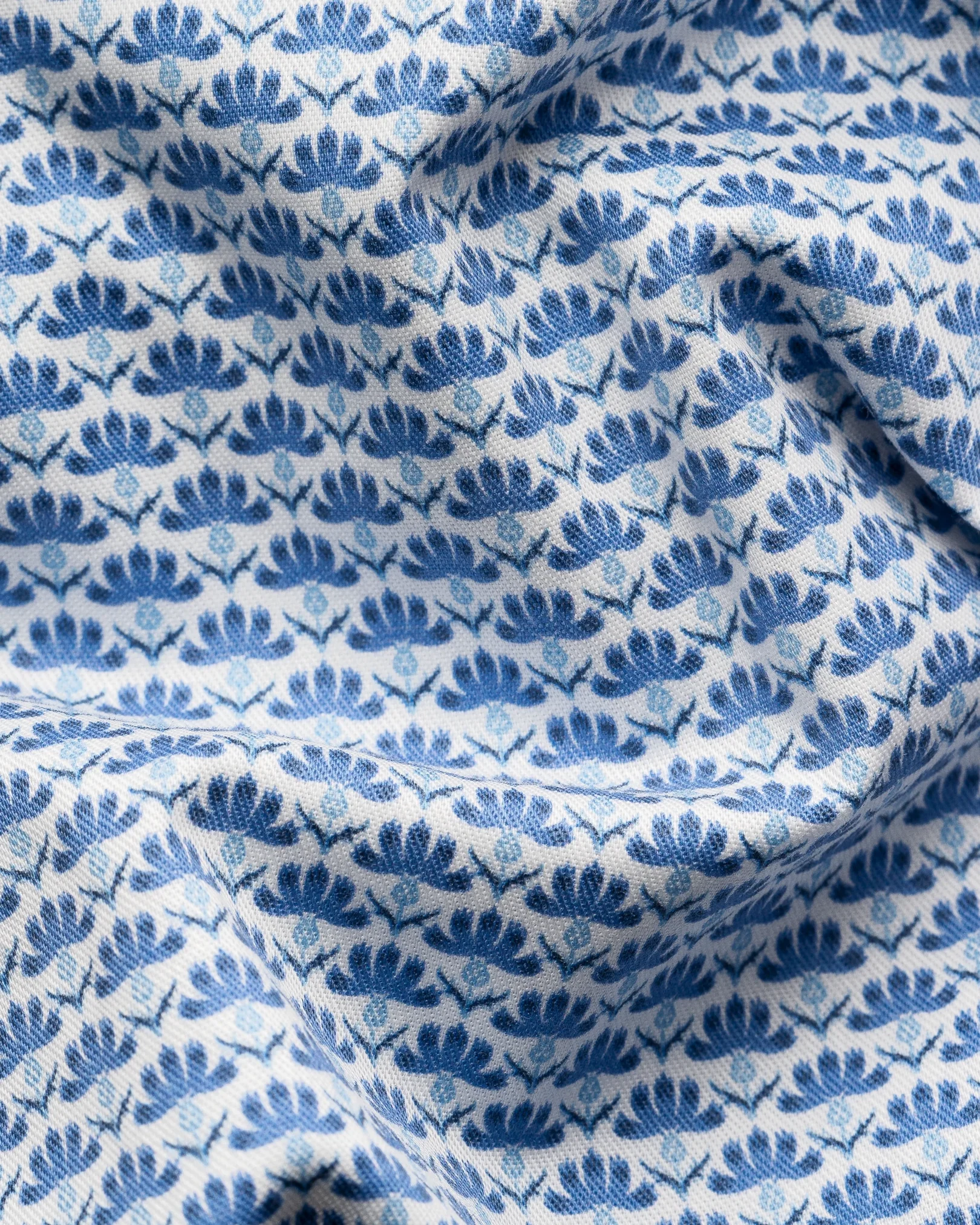 Eton - dark blue geometric twill shirt 258