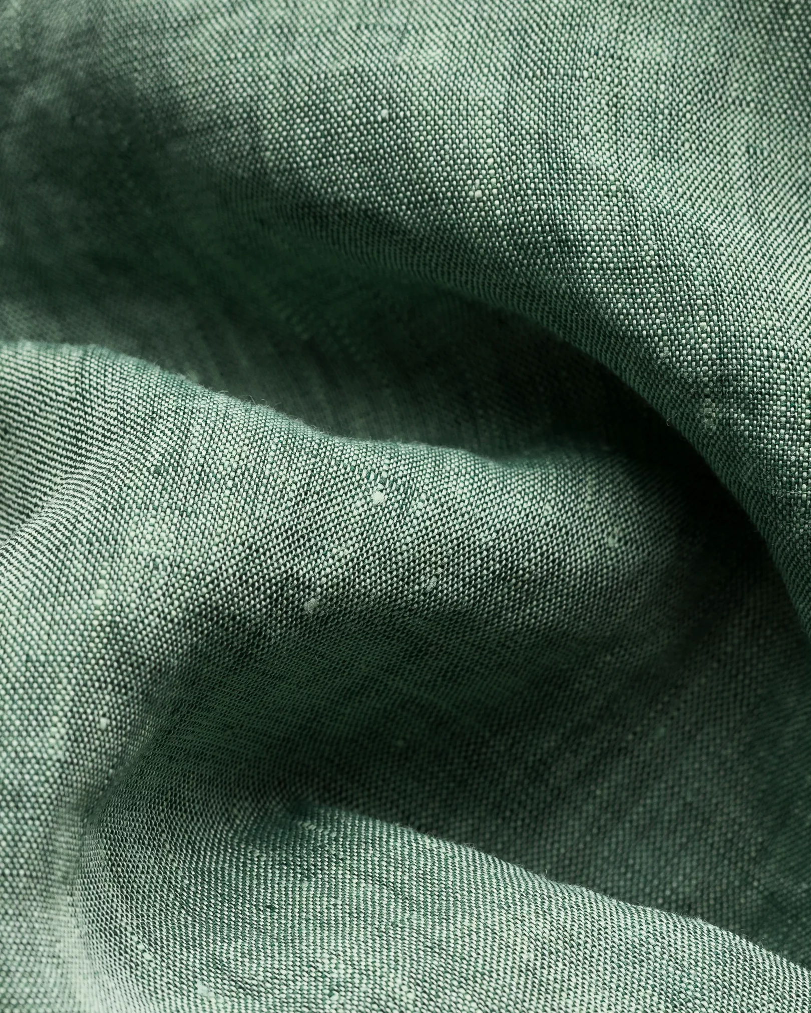 Eton - dark green linen polo shirt short sleeve