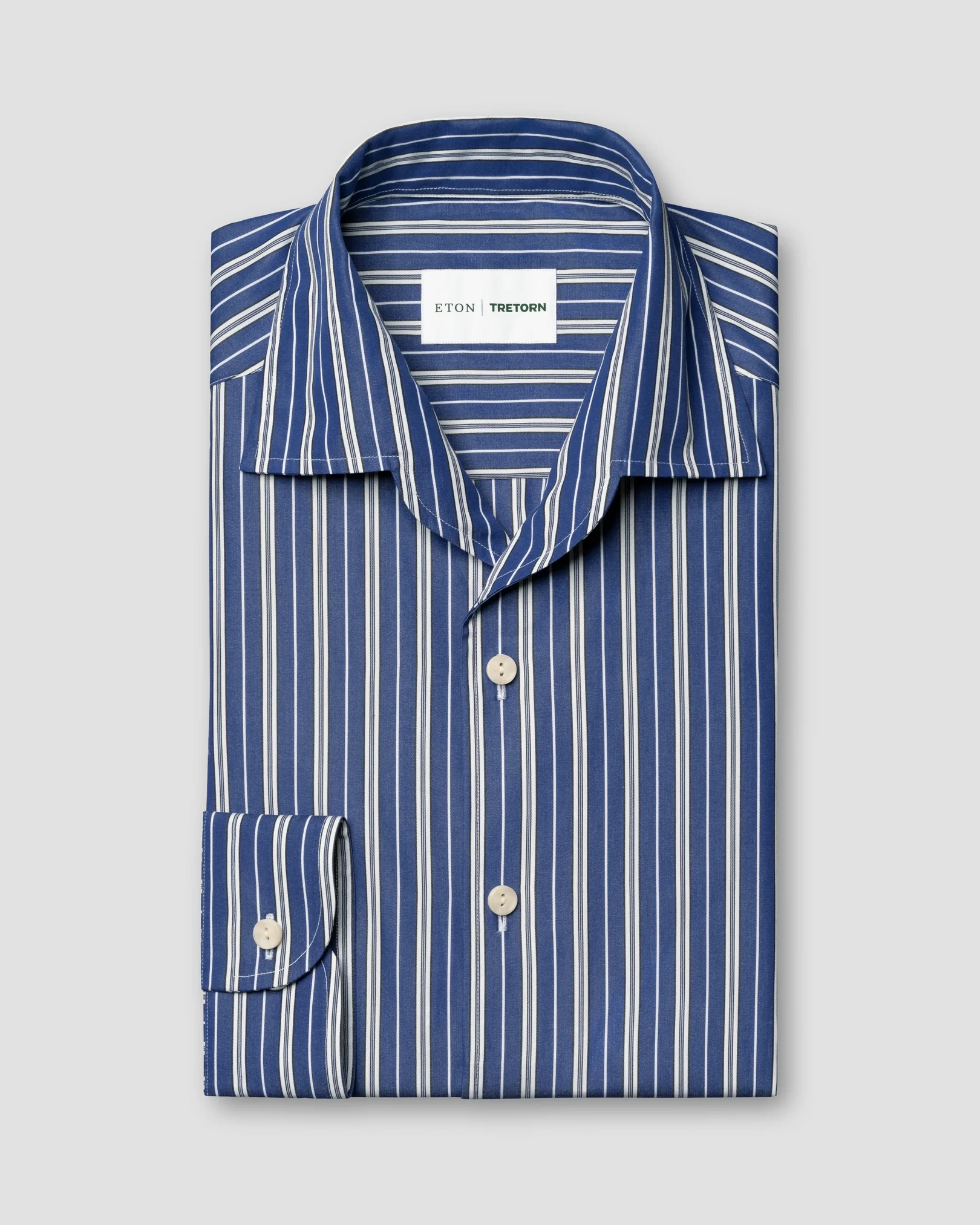 Eton - Eton x Tretorn Striped One Piece Collar Shirt