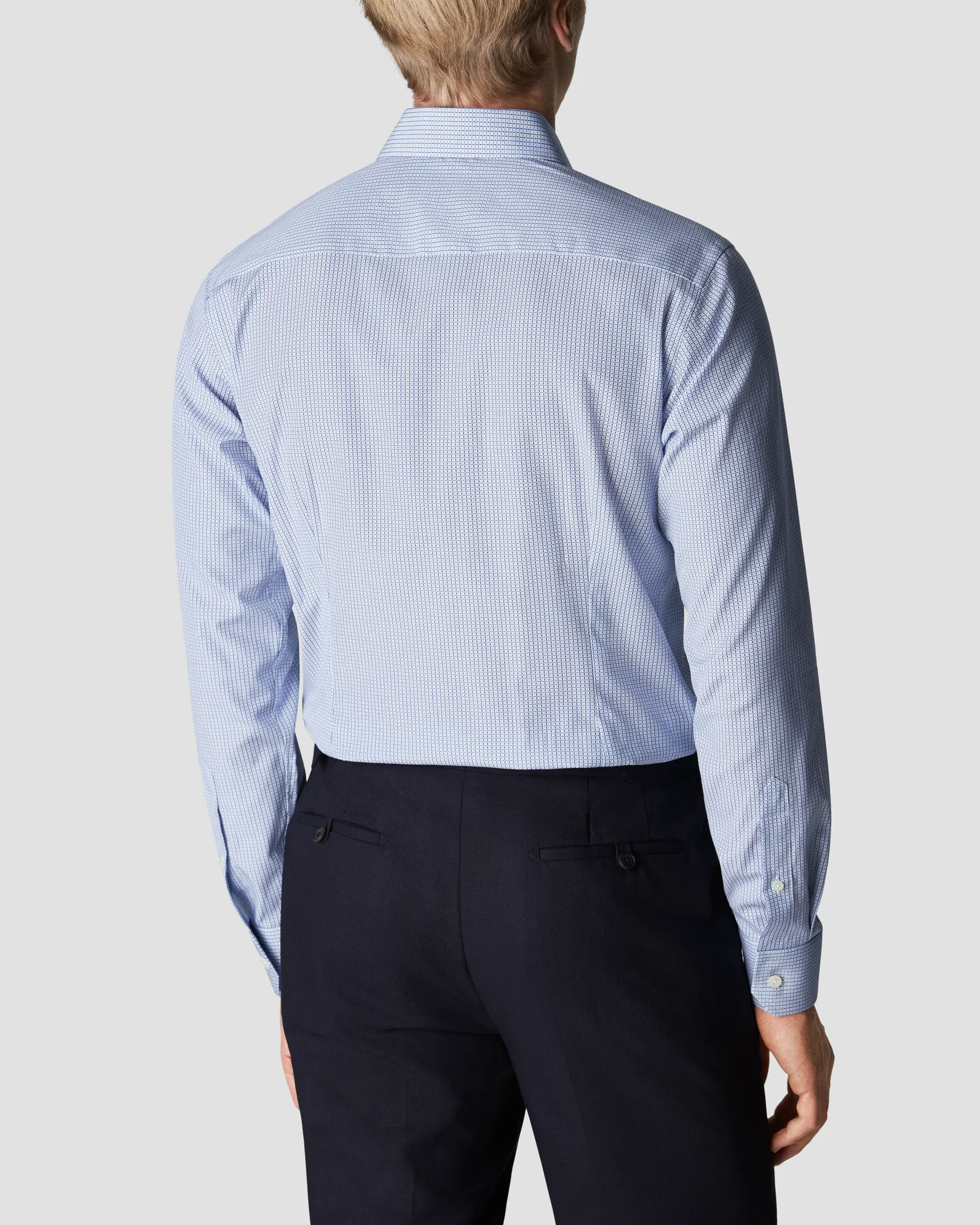 Eton - light blue poplin checked