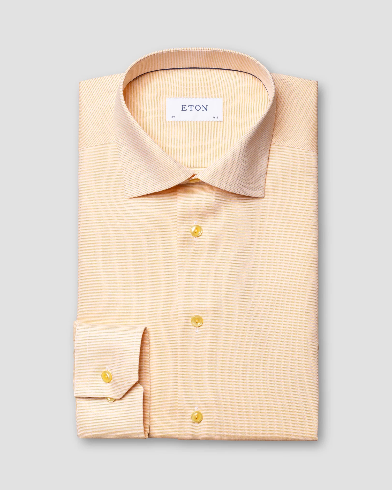 Eton - light yellow twill shirt
