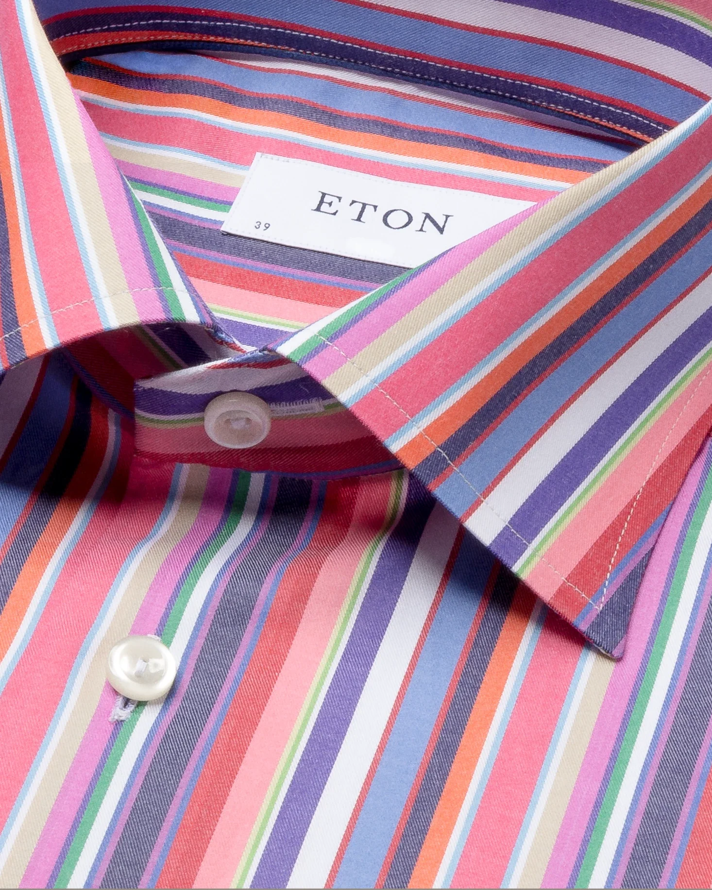Eton - multi striped fine twill shirt