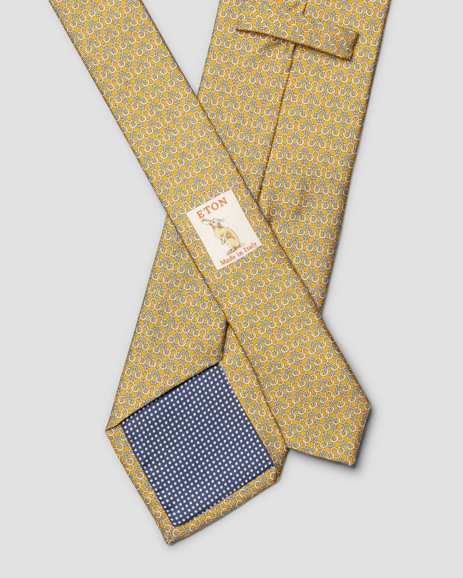 Eton - geometric print silk tie yellow 256