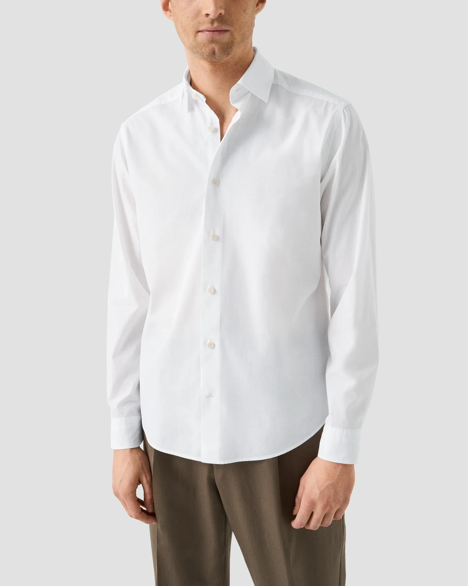 Eton - solid chambray shirt