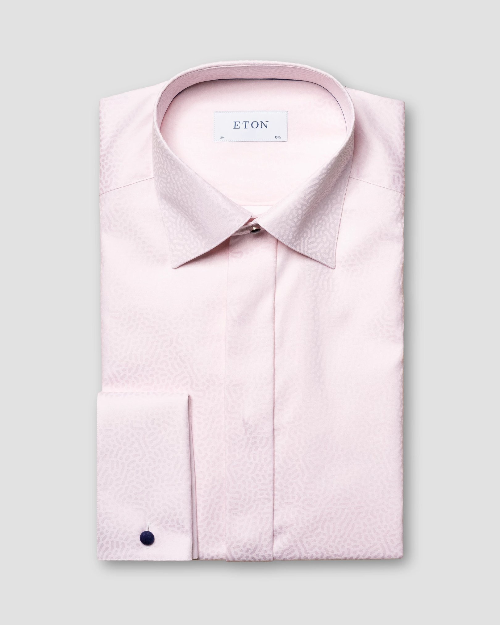 Eton - pink jacquard moderate french cuff