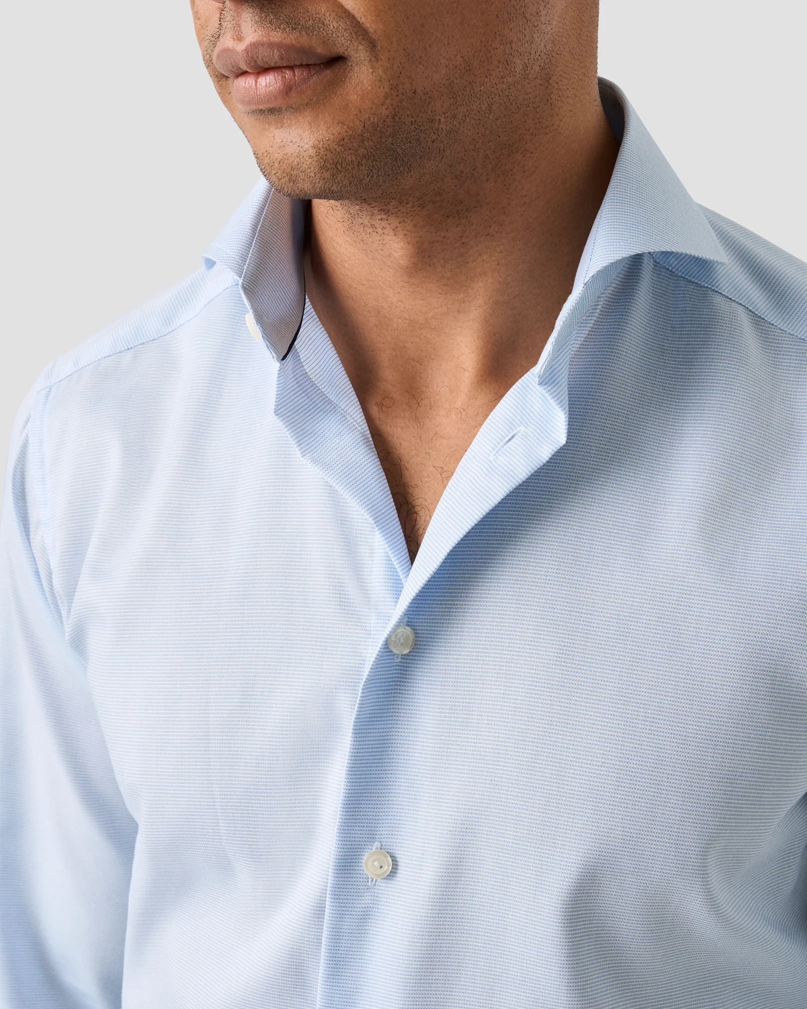 Eton - blue solid signature oxford shirt