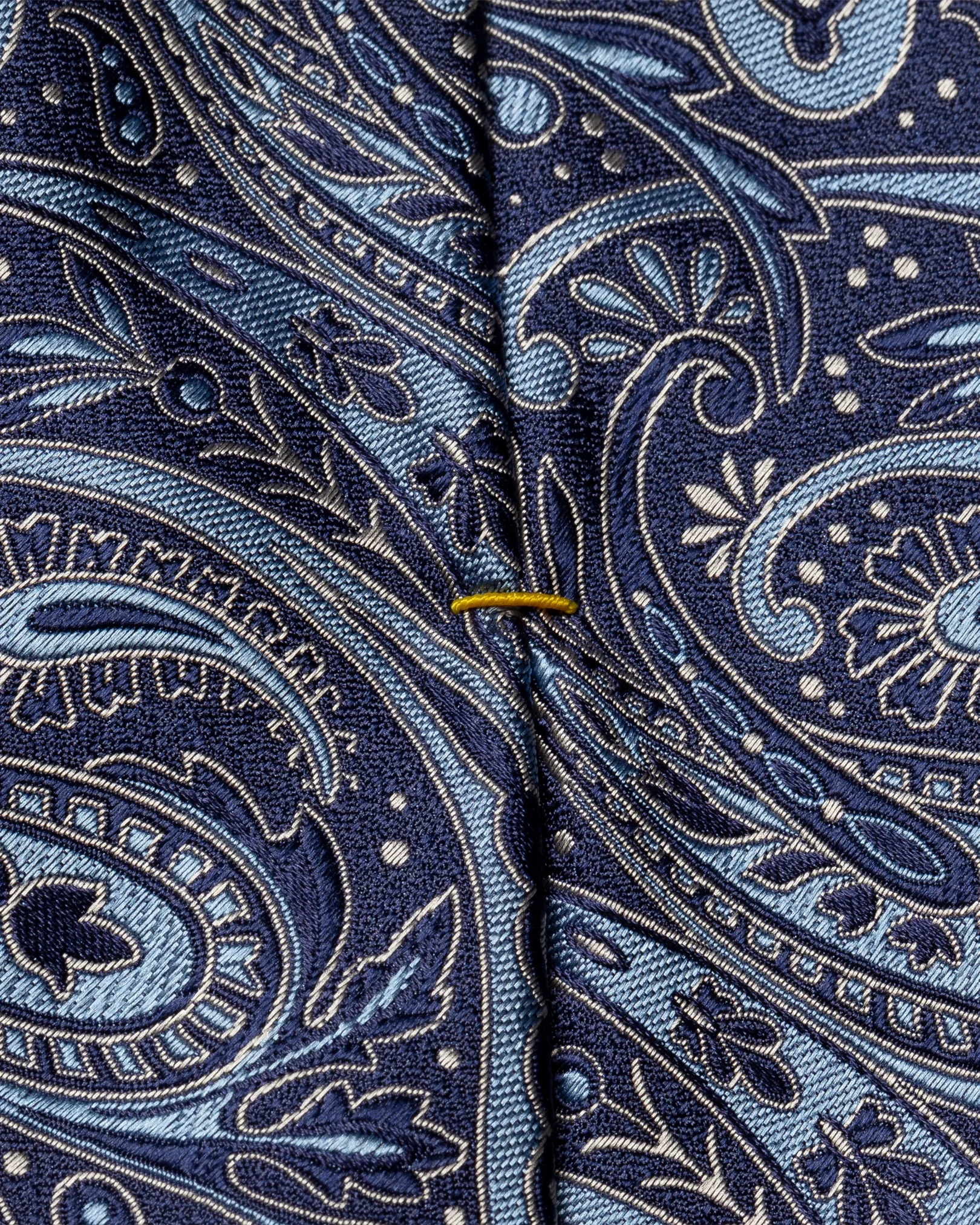 Eton - navy blue paisley silk tie
