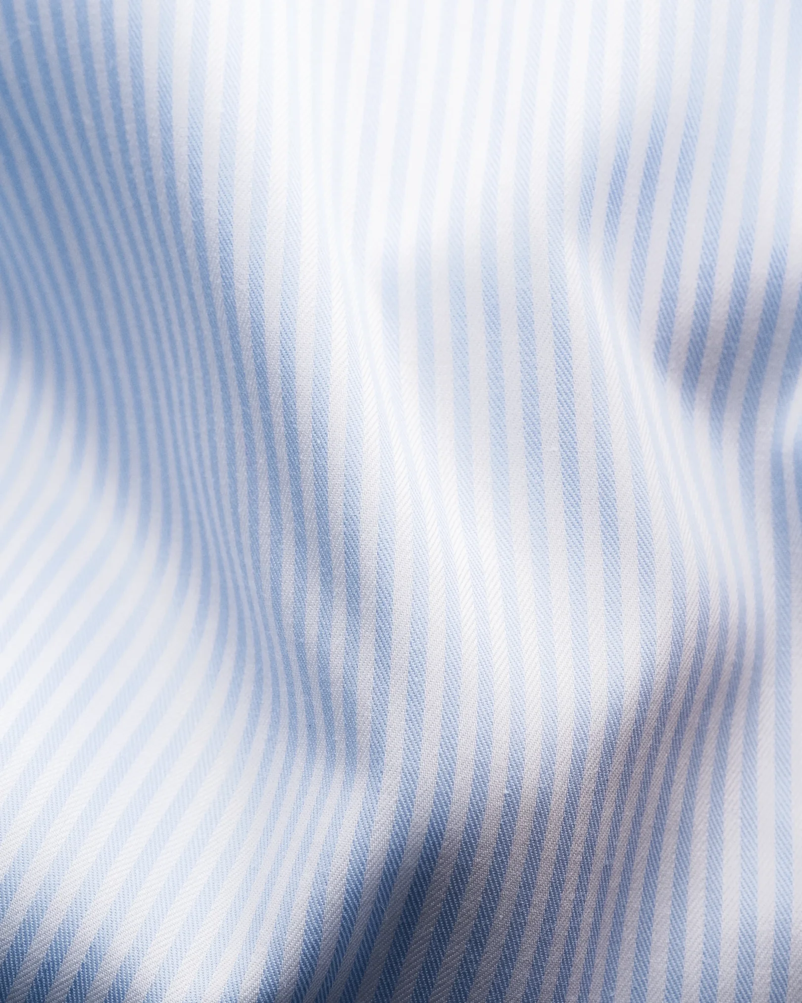Light Blue Cotton Blend Striped Work A-line Top main image 0