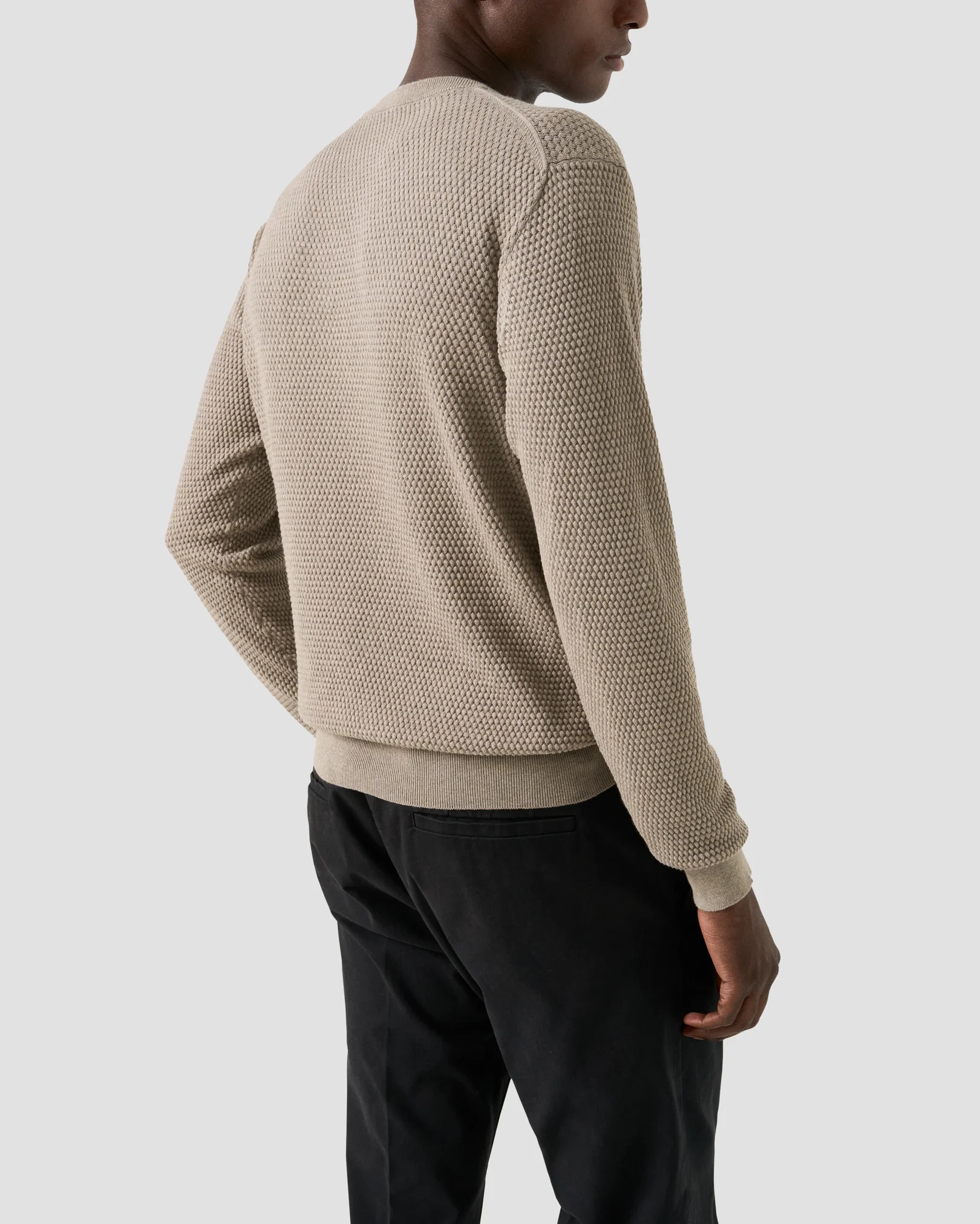 Eton - beige structure knit cotton 258