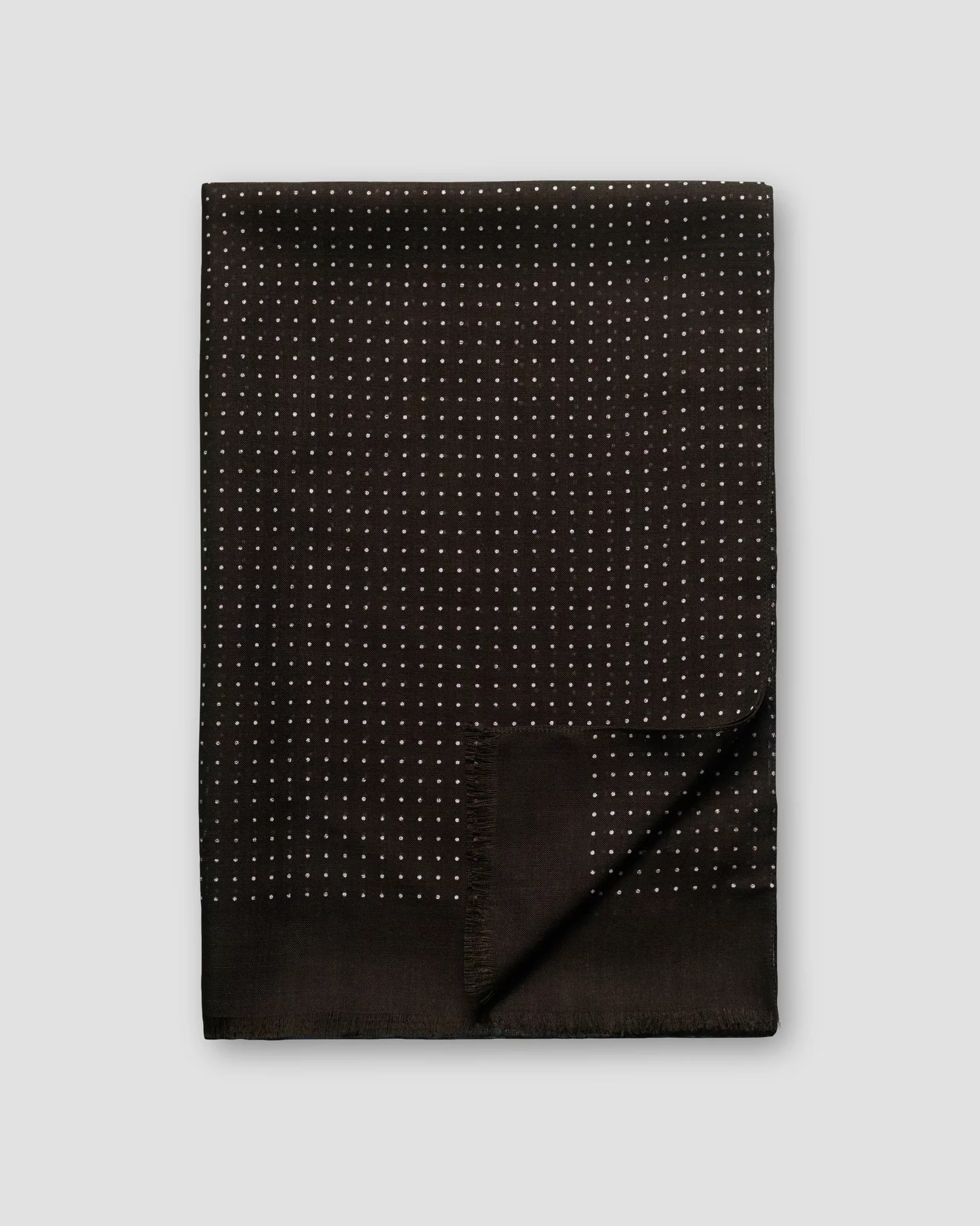 Eton - brown dots wool silk scarf