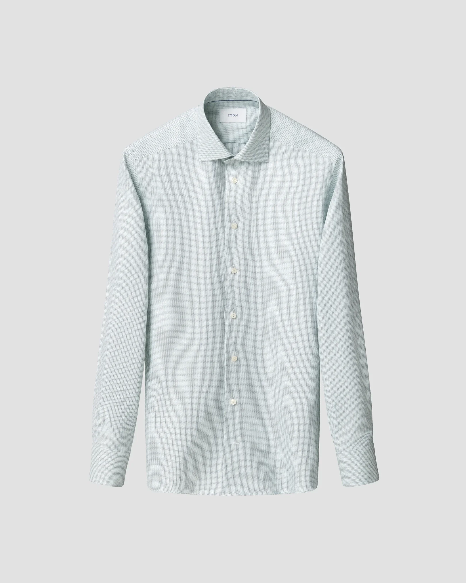 Light green Semi Solid Signature Twill Shirt - Eton