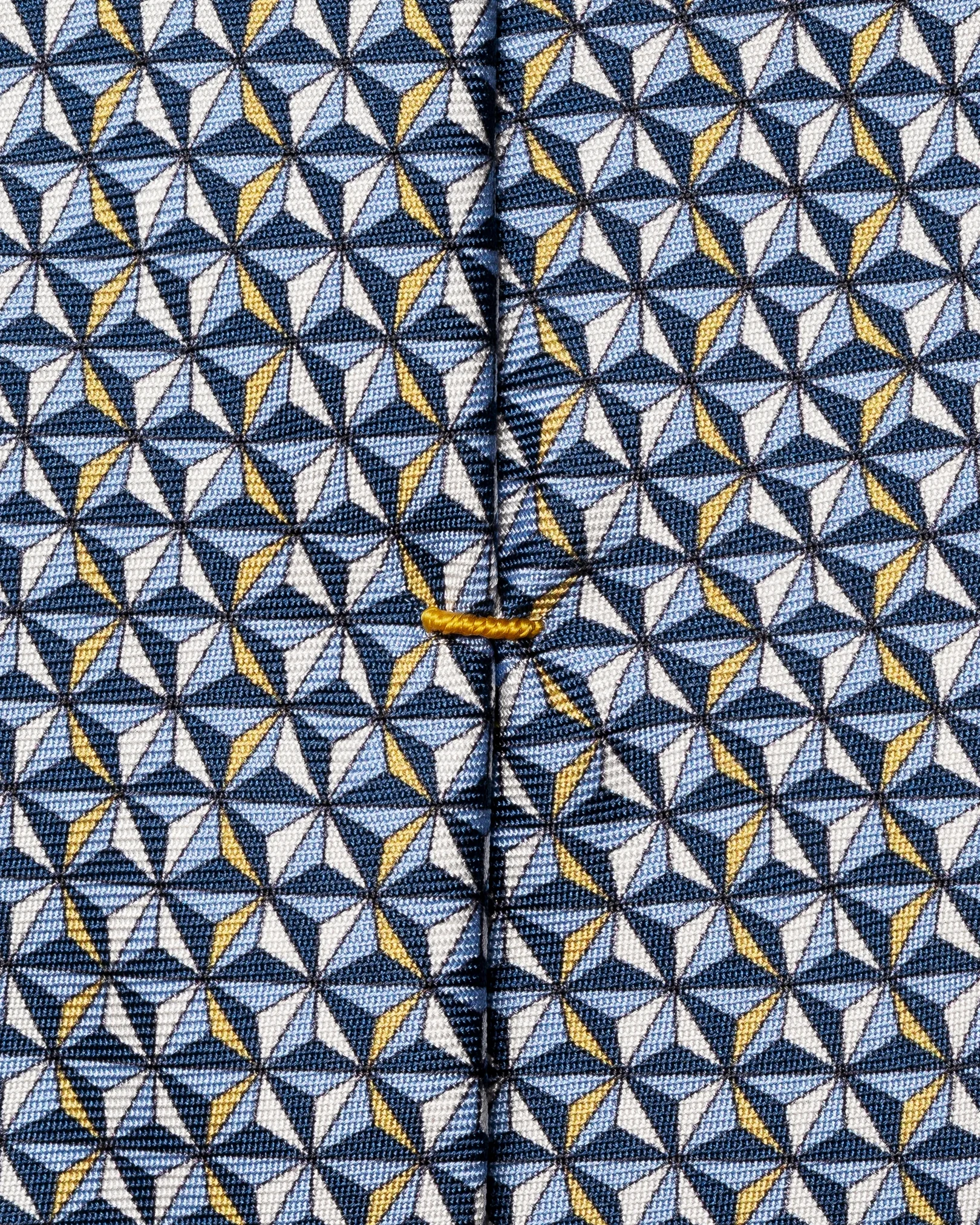 Eton - blue geometric silk twill printed tie