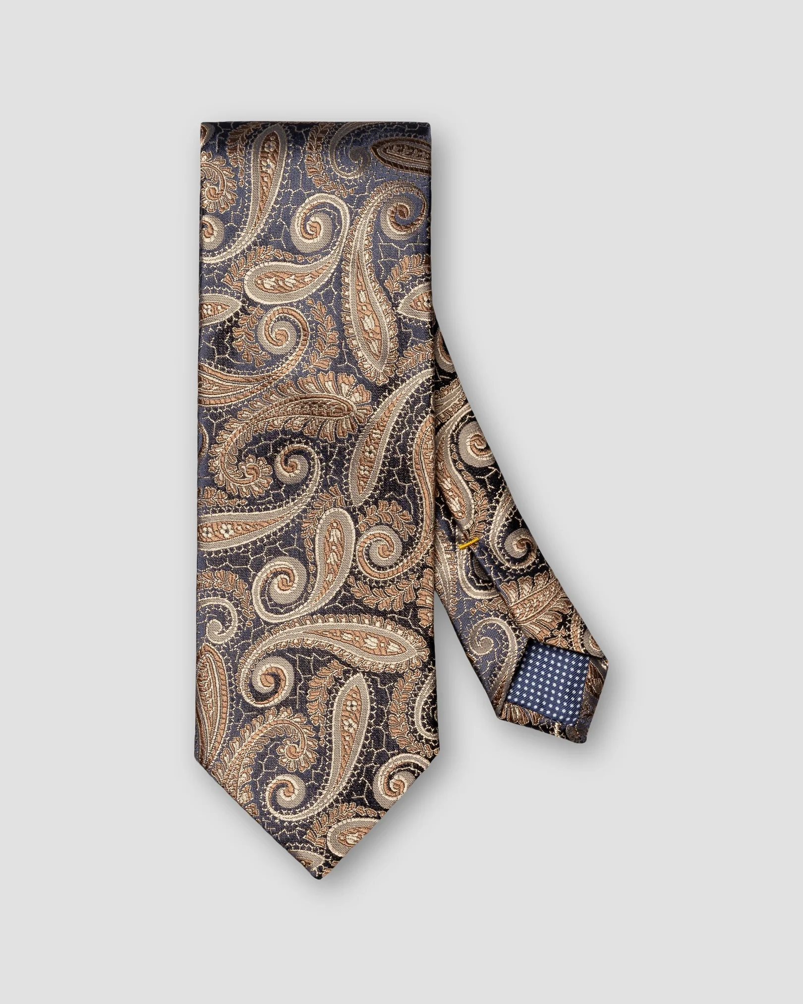Eton - paisley woven silk tie brown paisley woven silk tie