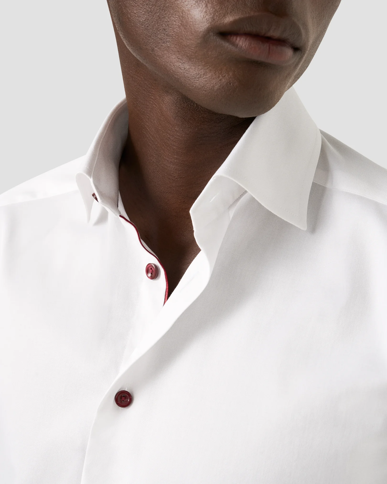 Eton - white plum effect signature twill shirt