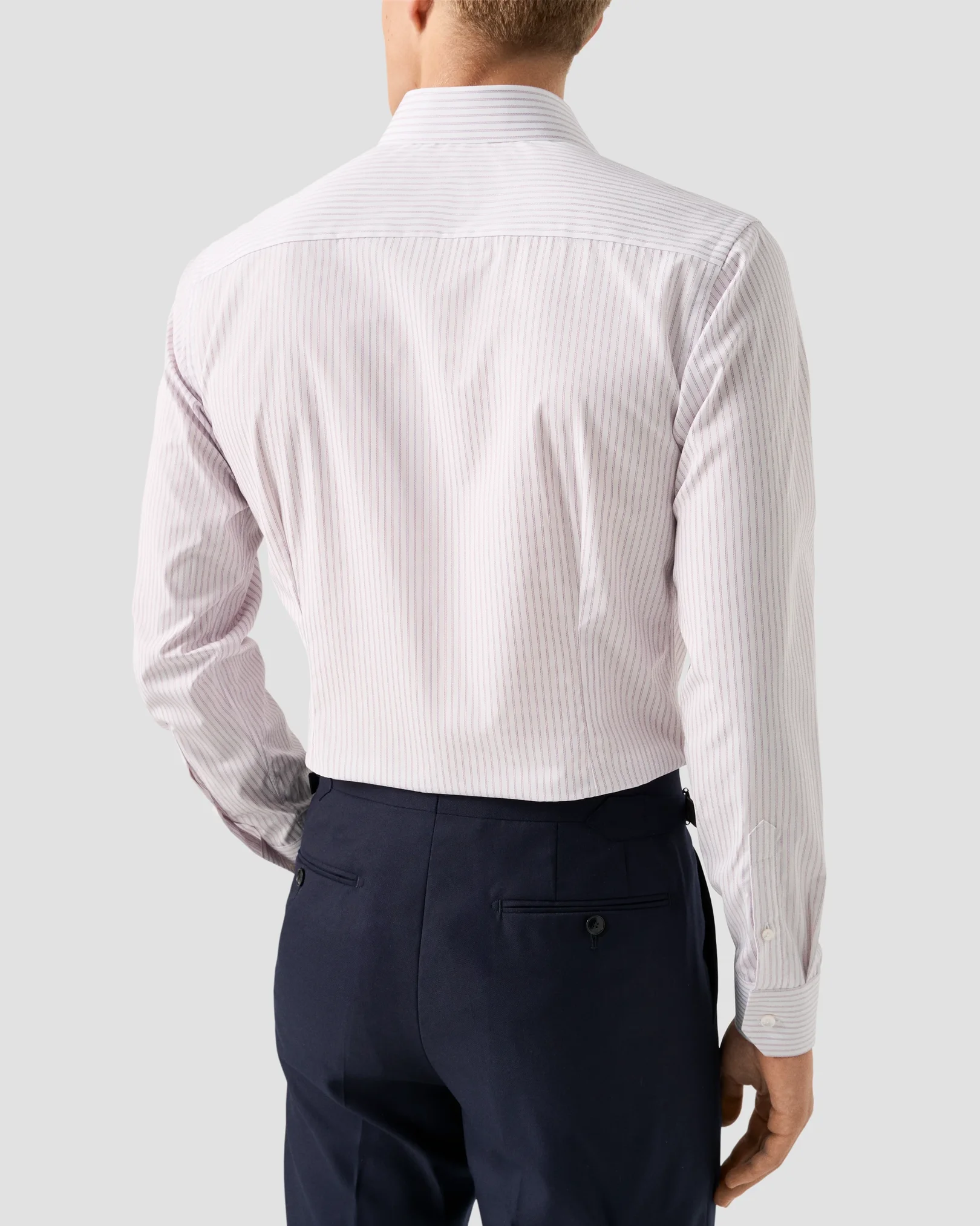 Eton - light purple striped supima 120 shirt cut away single slim