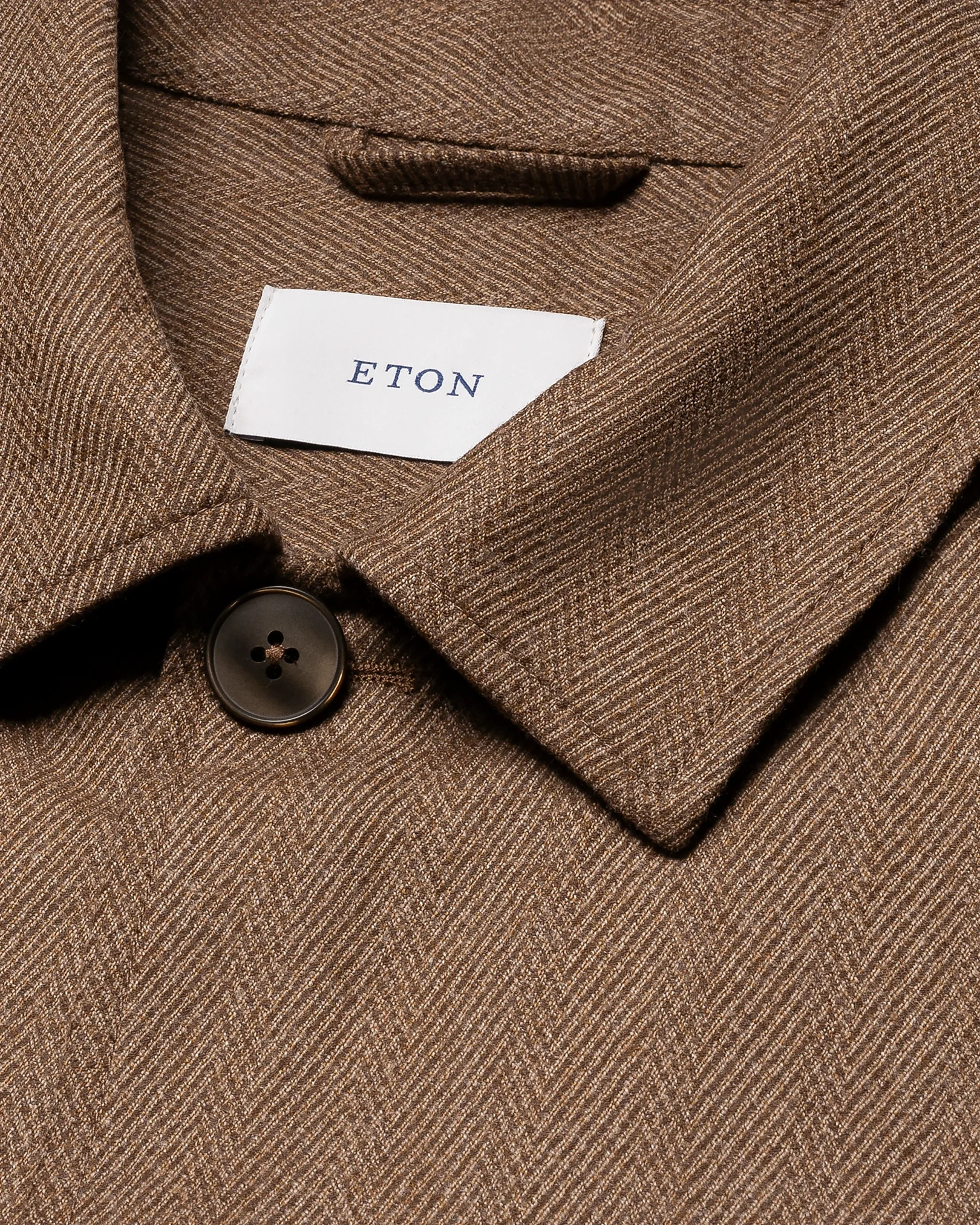 Eton - beige wool structure four pocket overshirt