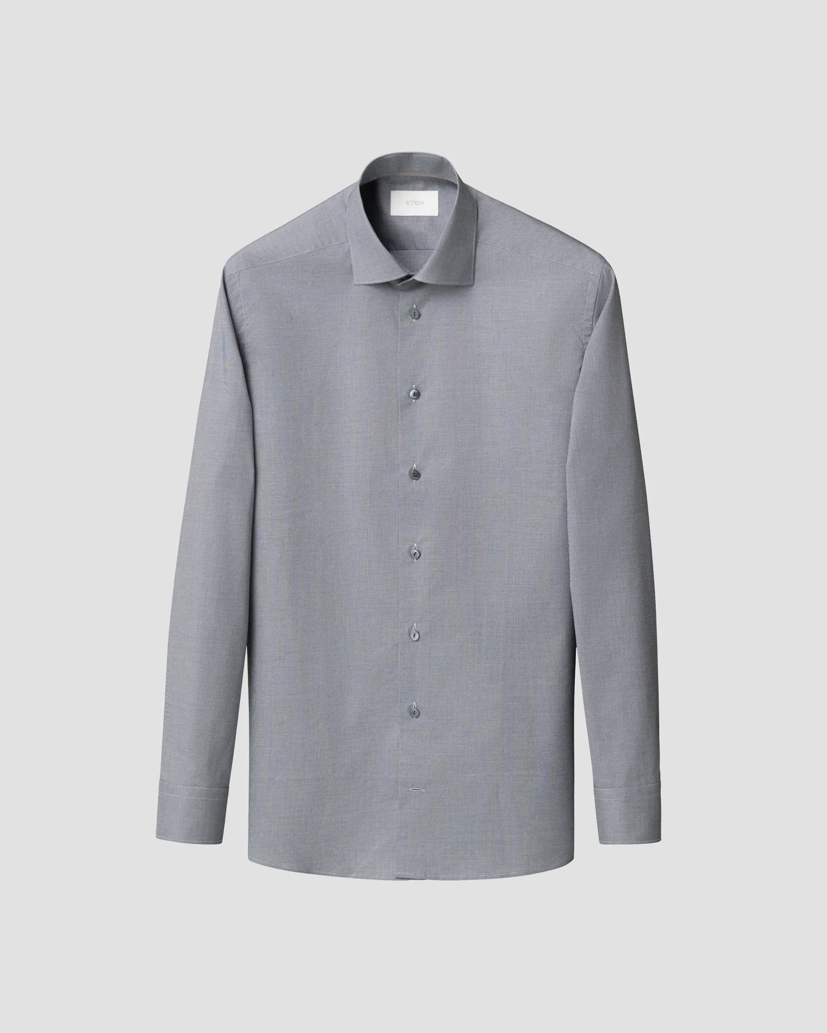 Eton - navy blue check supima 120 shirt