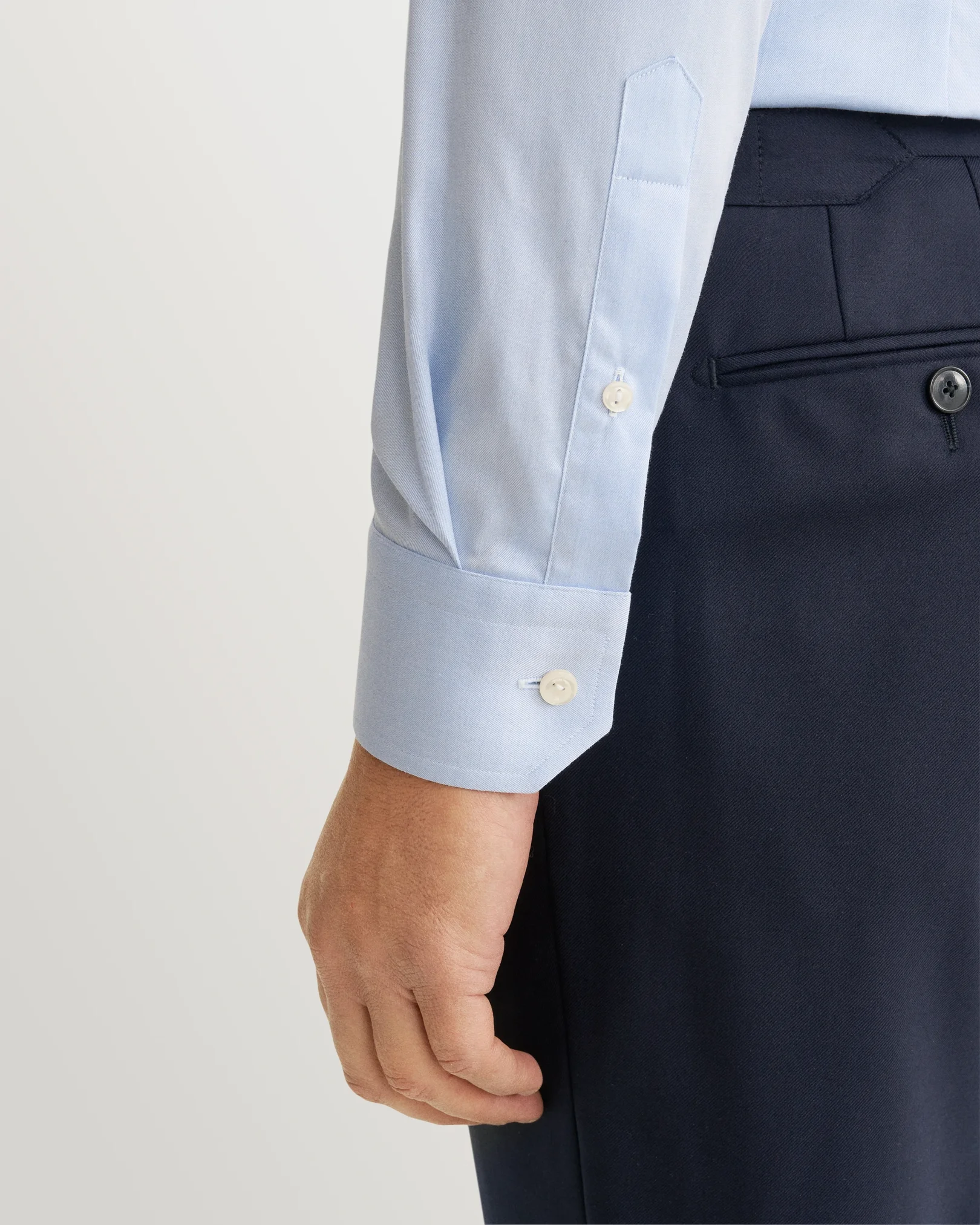 Eton - Chemise bleu clair en twill signature