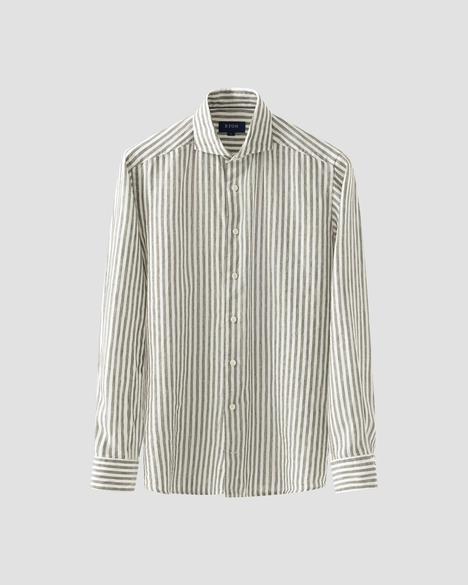Eton - Green Striped Linen Shirt