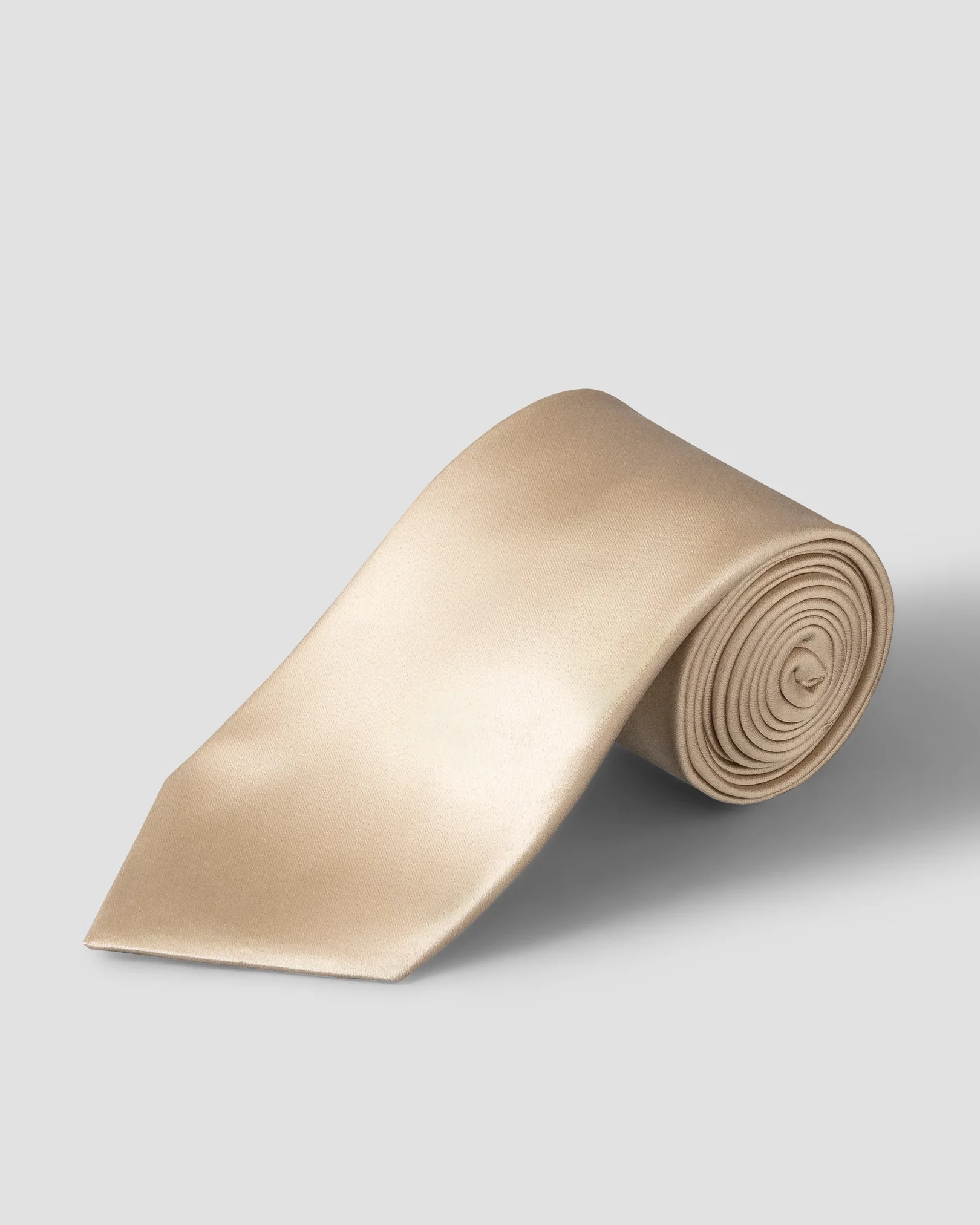 Eton - beige solid silk tie