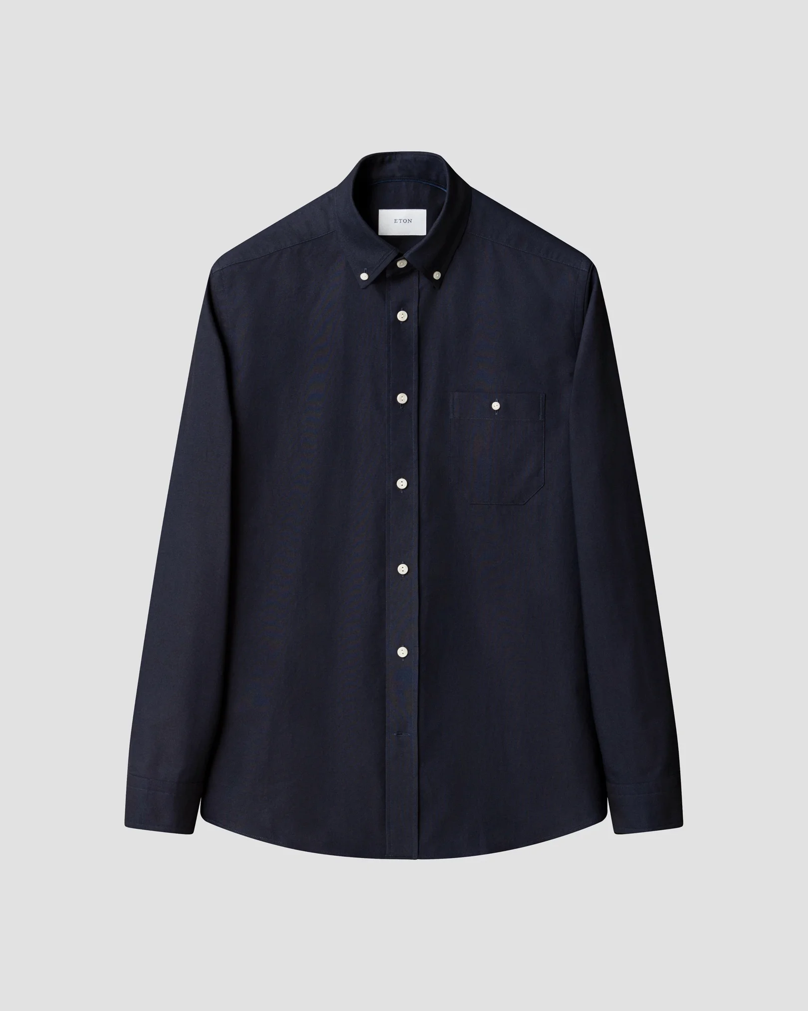 Eton - navy blue solid oxford shirt