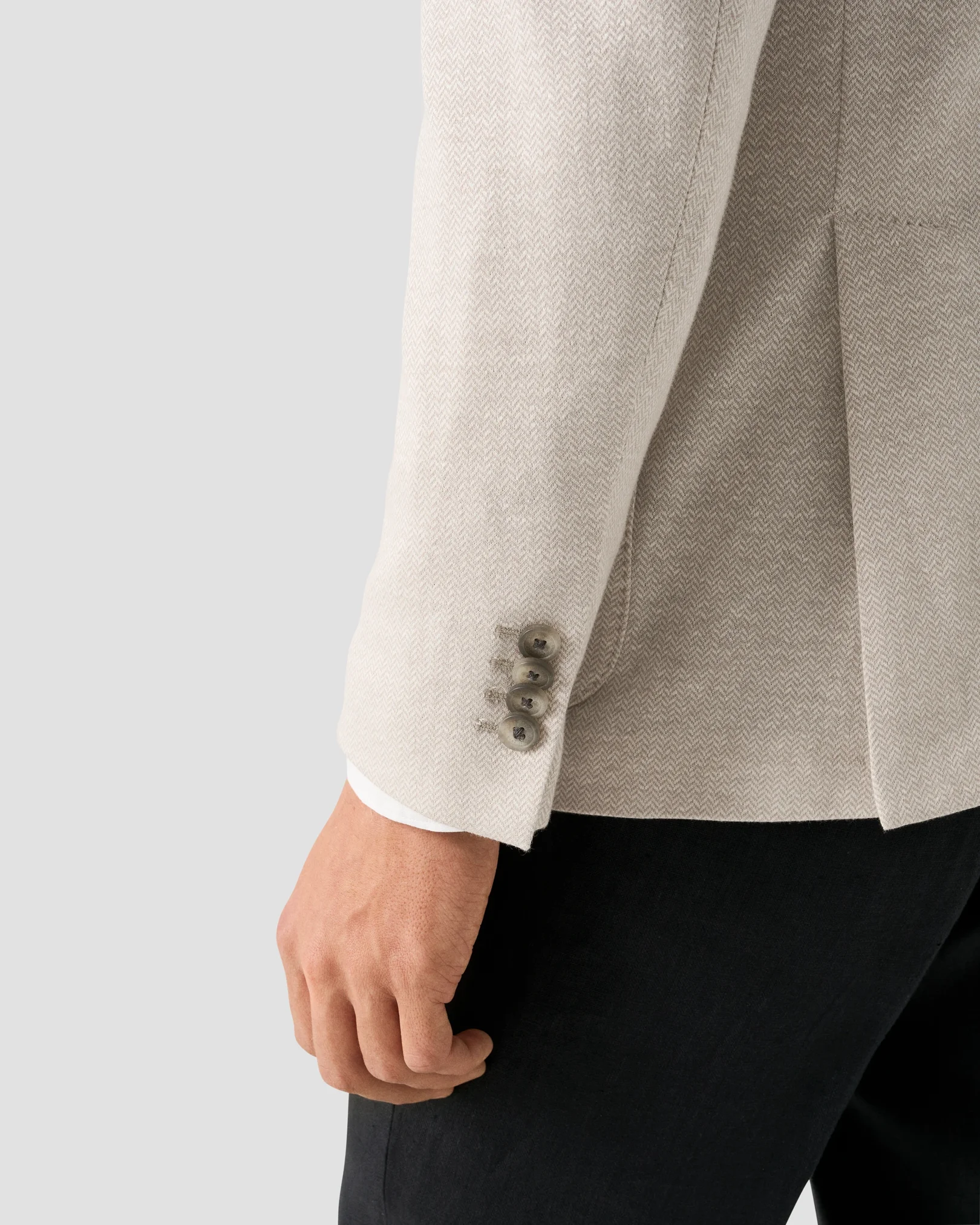 Eton - herringbone linen jersey soft jacket