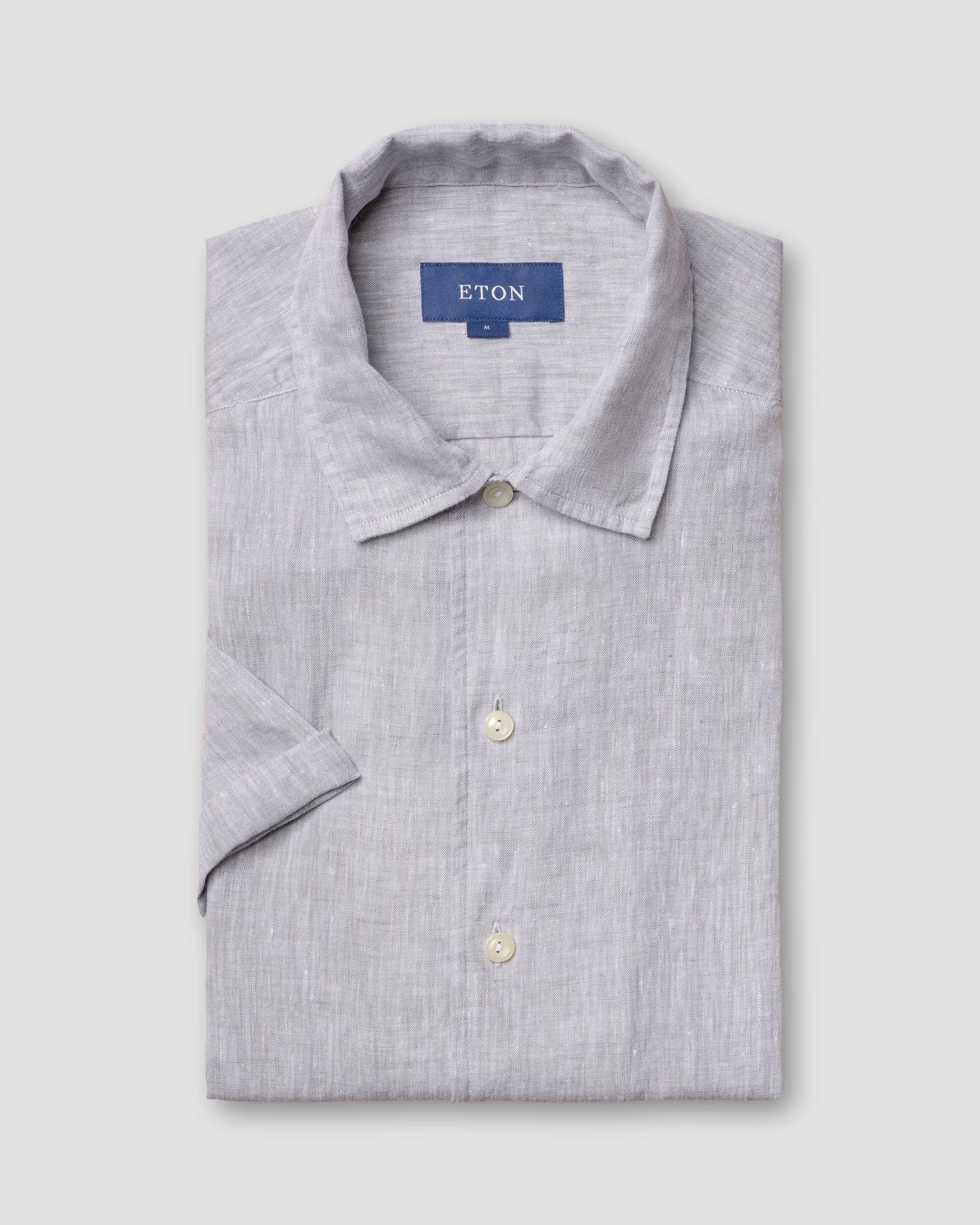 Eton - grey linen resort shirt