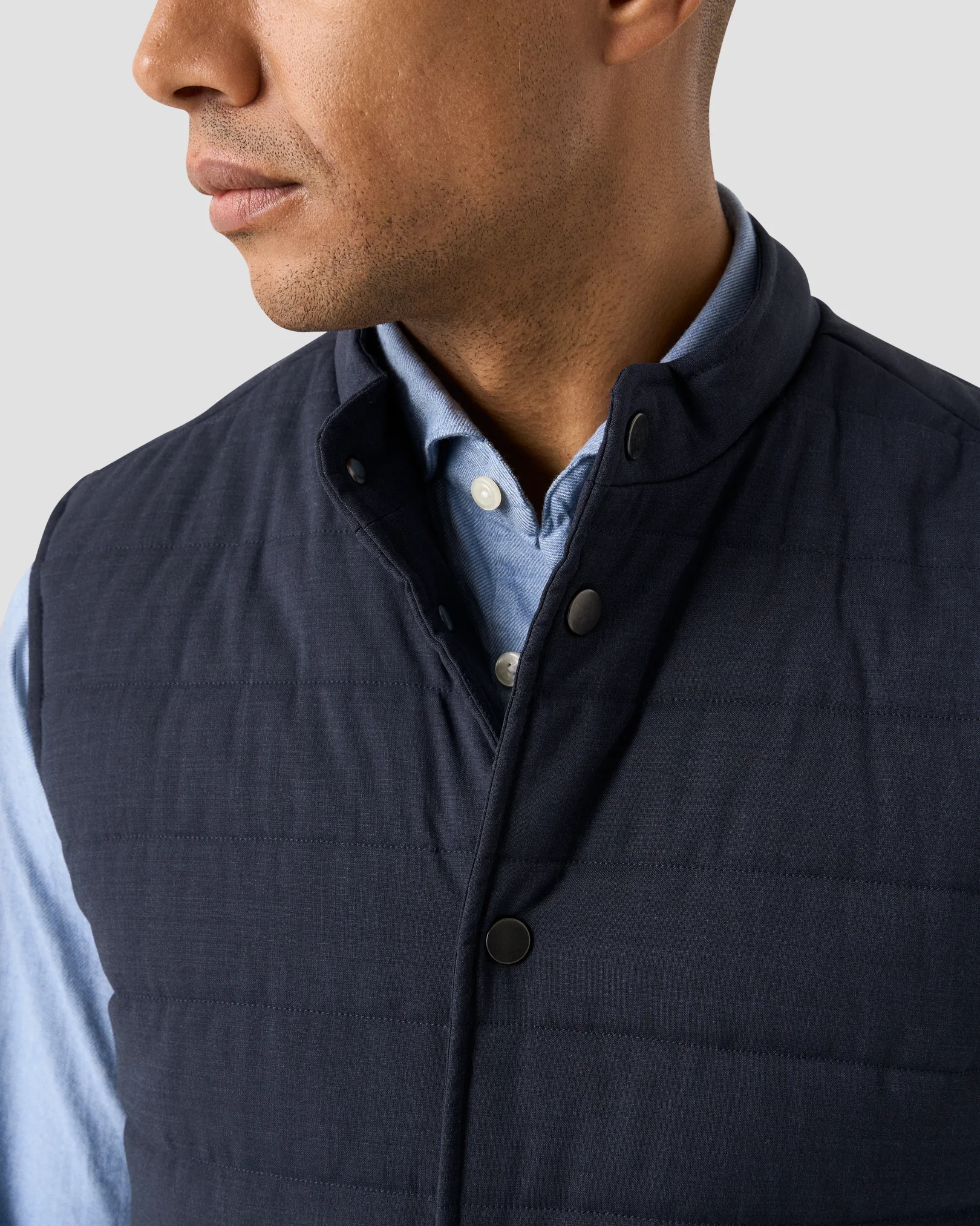 Eton - navy blue checked vest