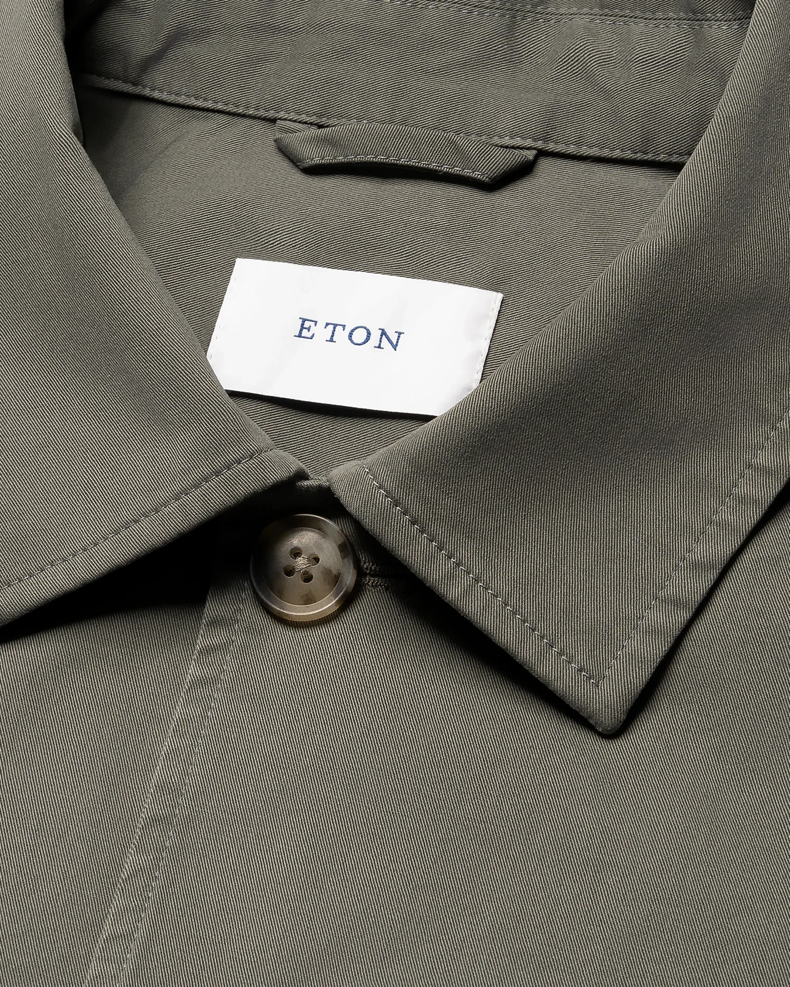 Eton - light cotton chore jacket mid green