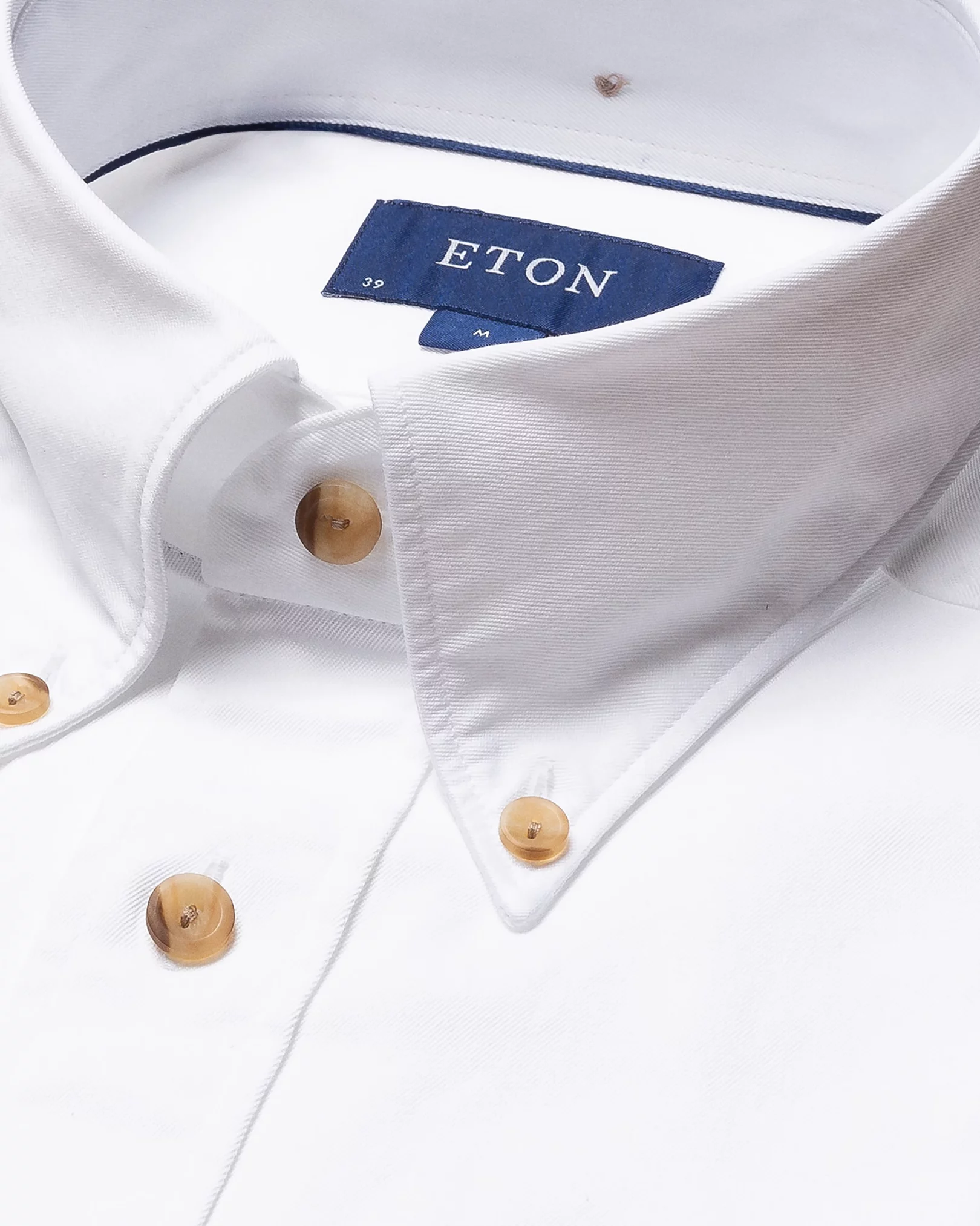 Eton - white twill button down high summer