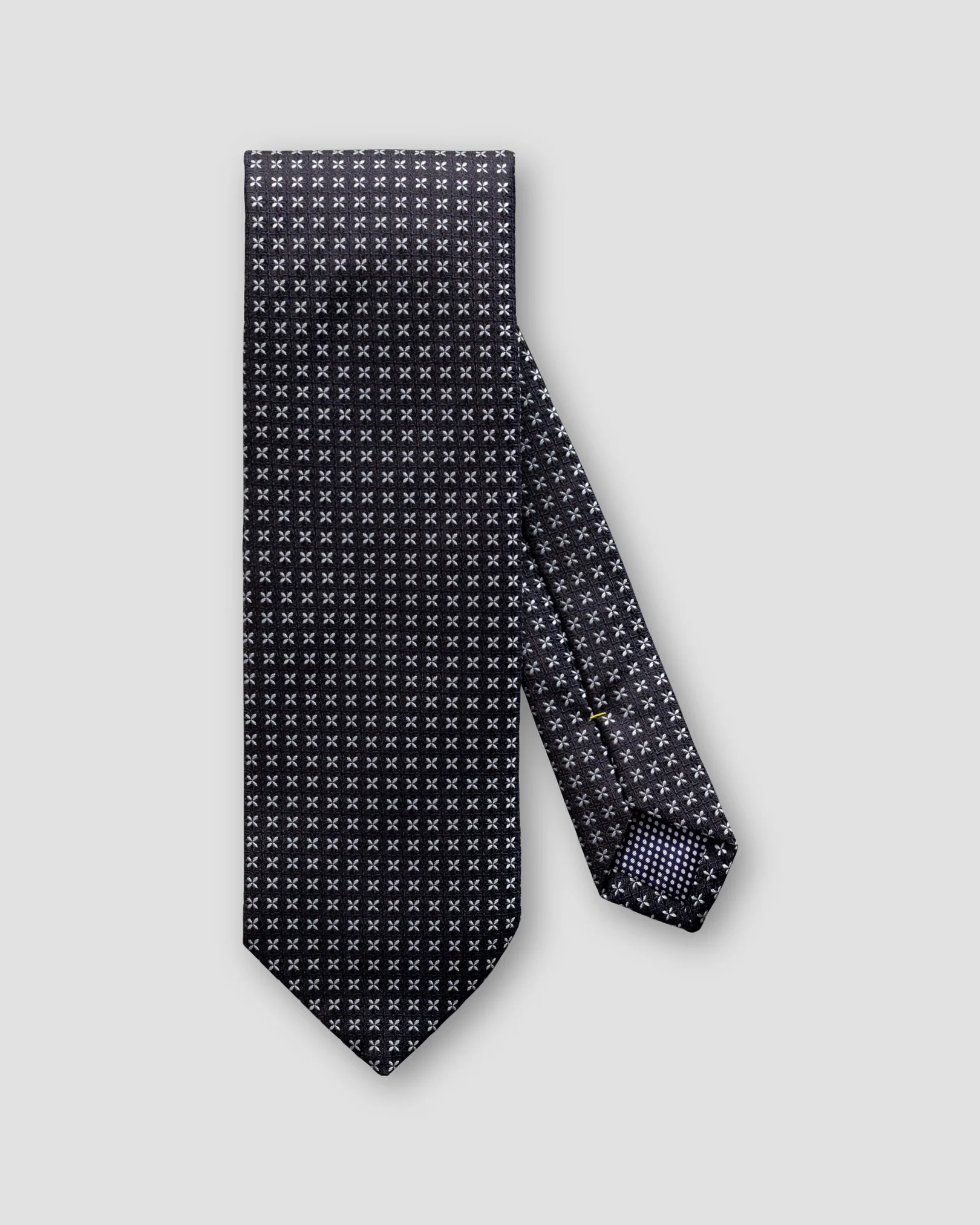 Eton - black floral geometric tie