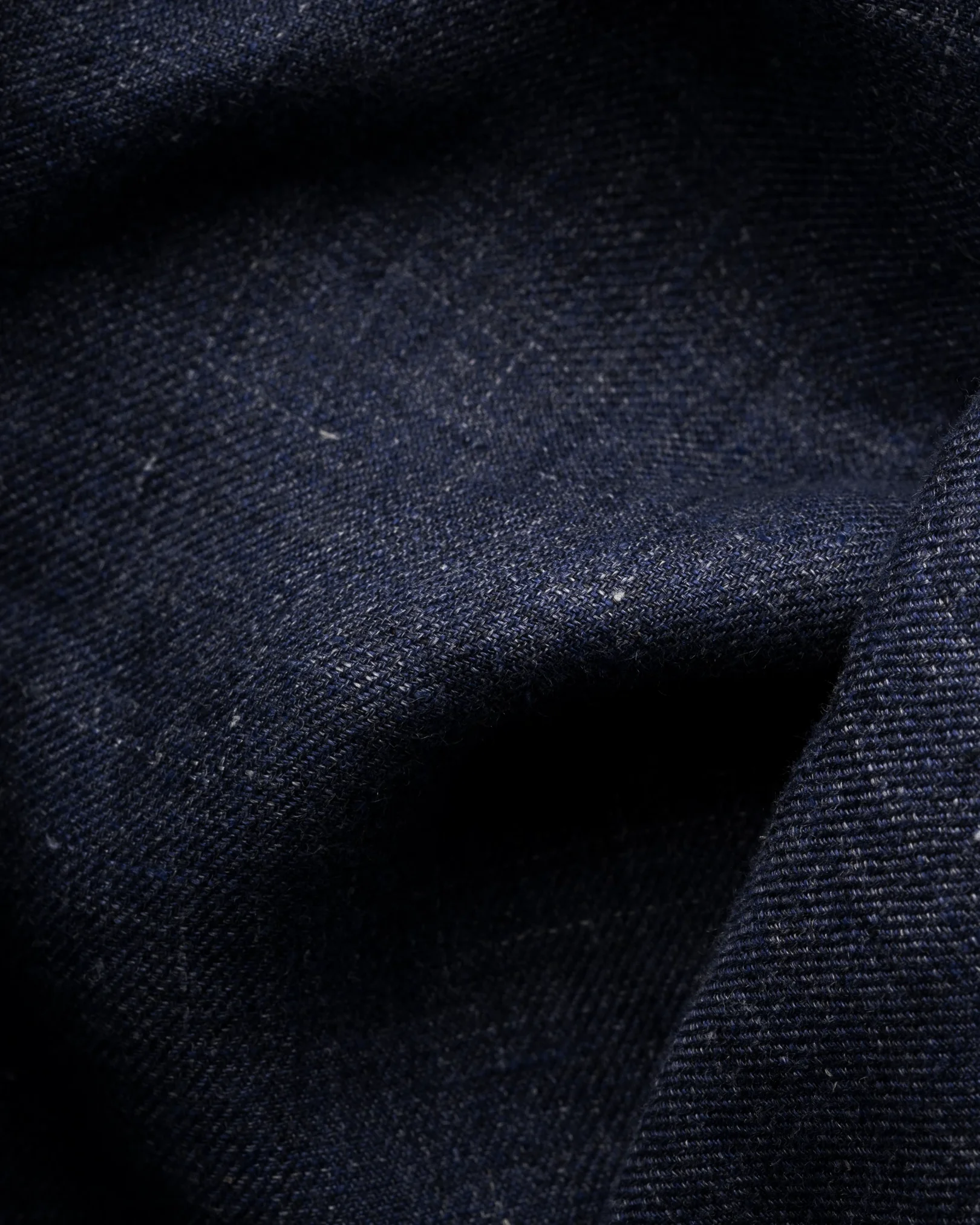 Eton - navy blue four pocket linen overshirt