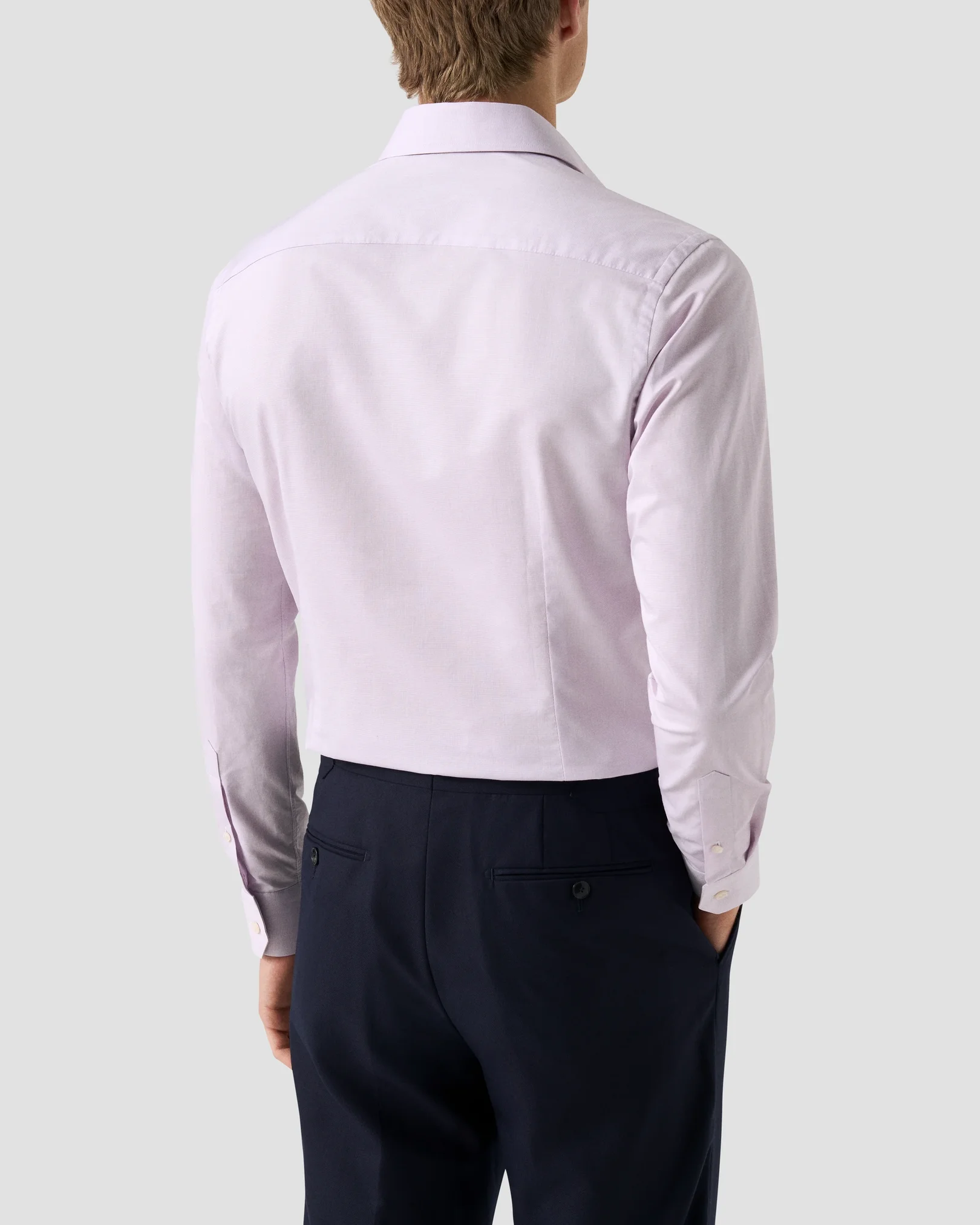 Eton - pink semi solid signature twill shirt 263