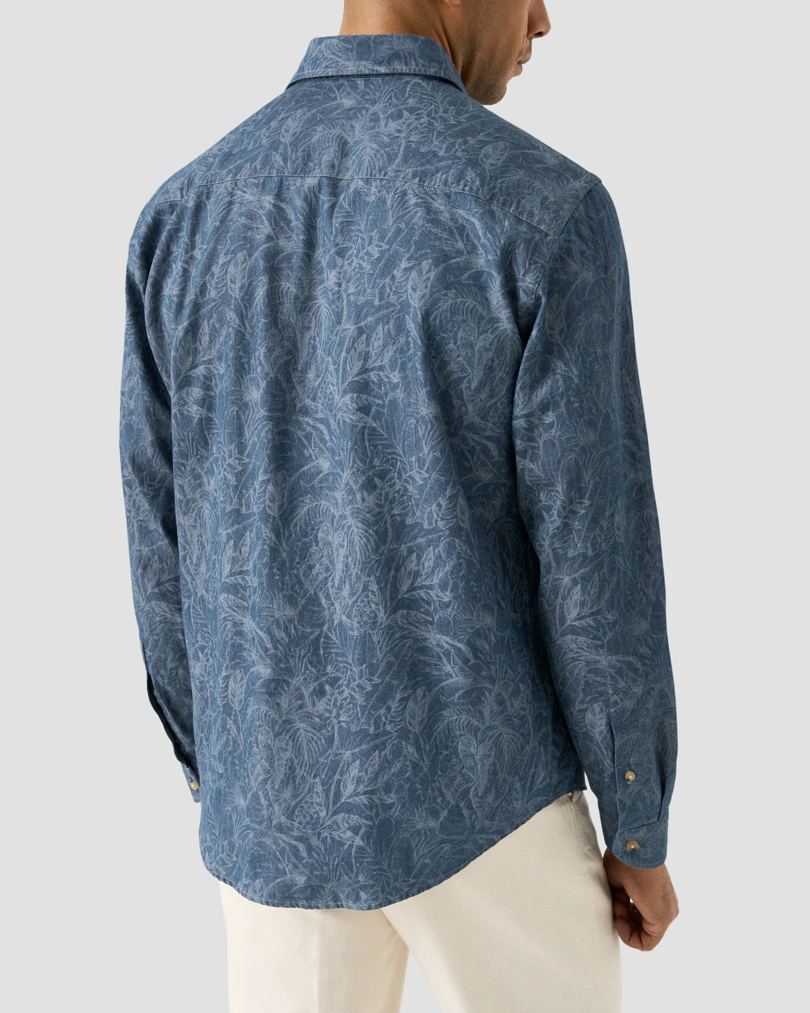 Eton - floral denim print shirt